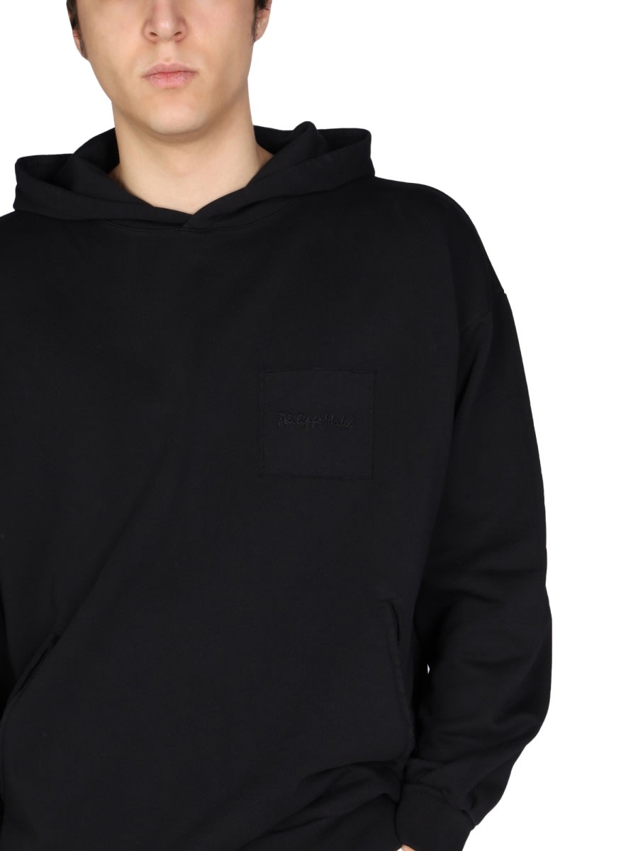 Shop Philippe Model Logo Embroidery Sweatshirt In Black