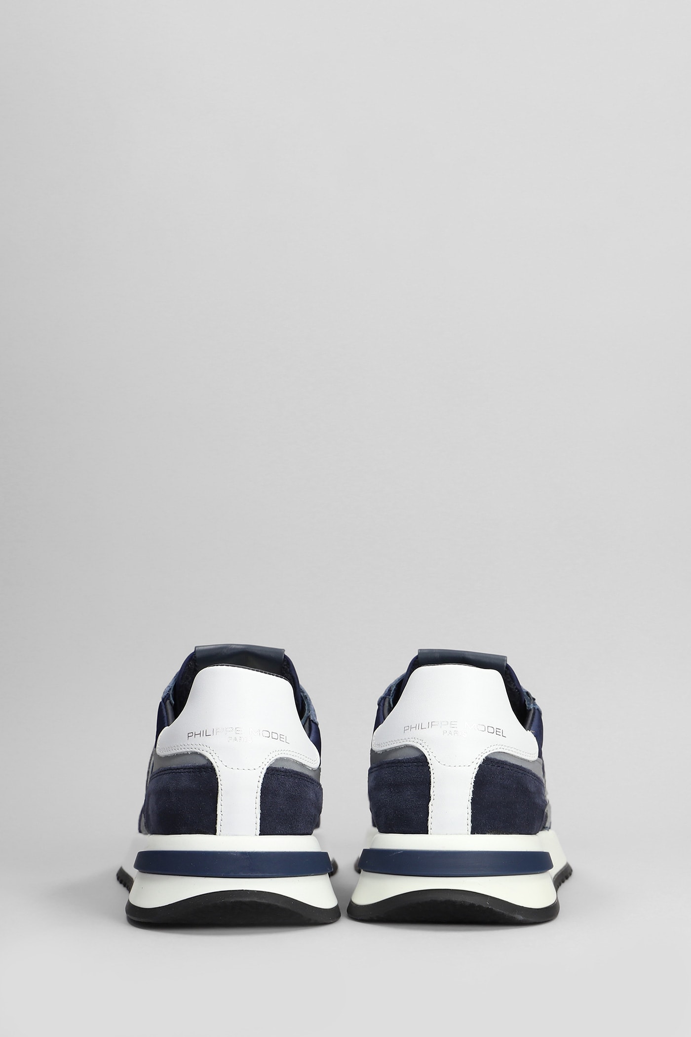 Philippe Model Panelled Crest-motif Sneakers In Blue