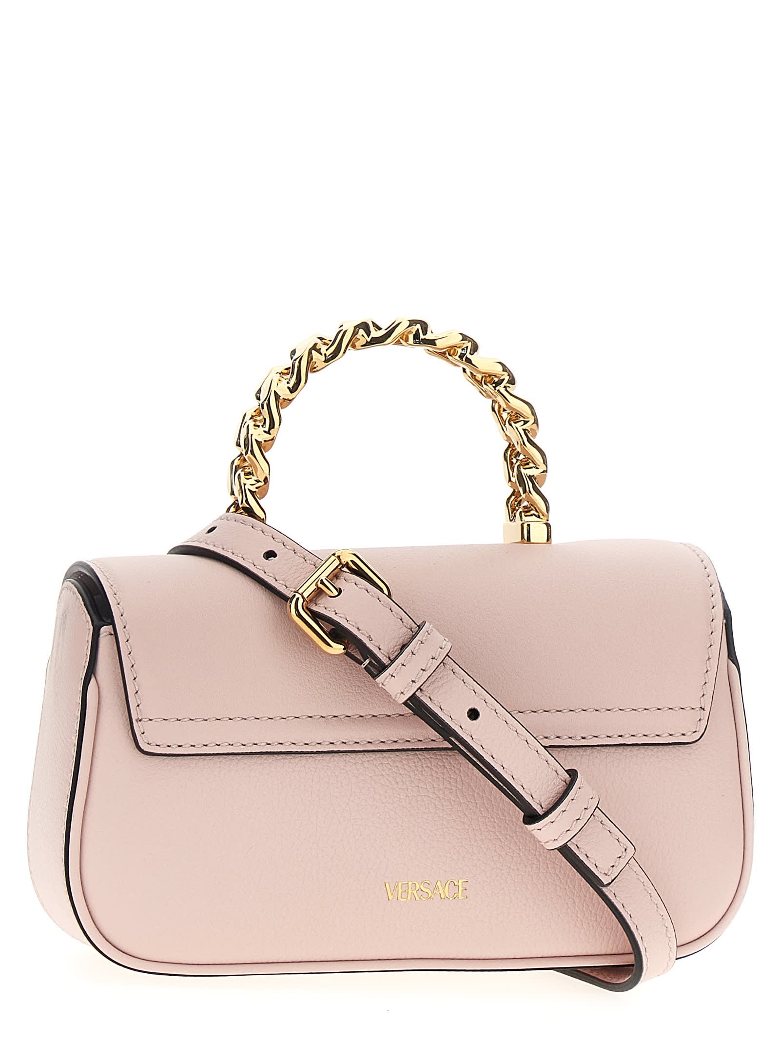 Shop Versace La Medusa Mini Handbag In Pink