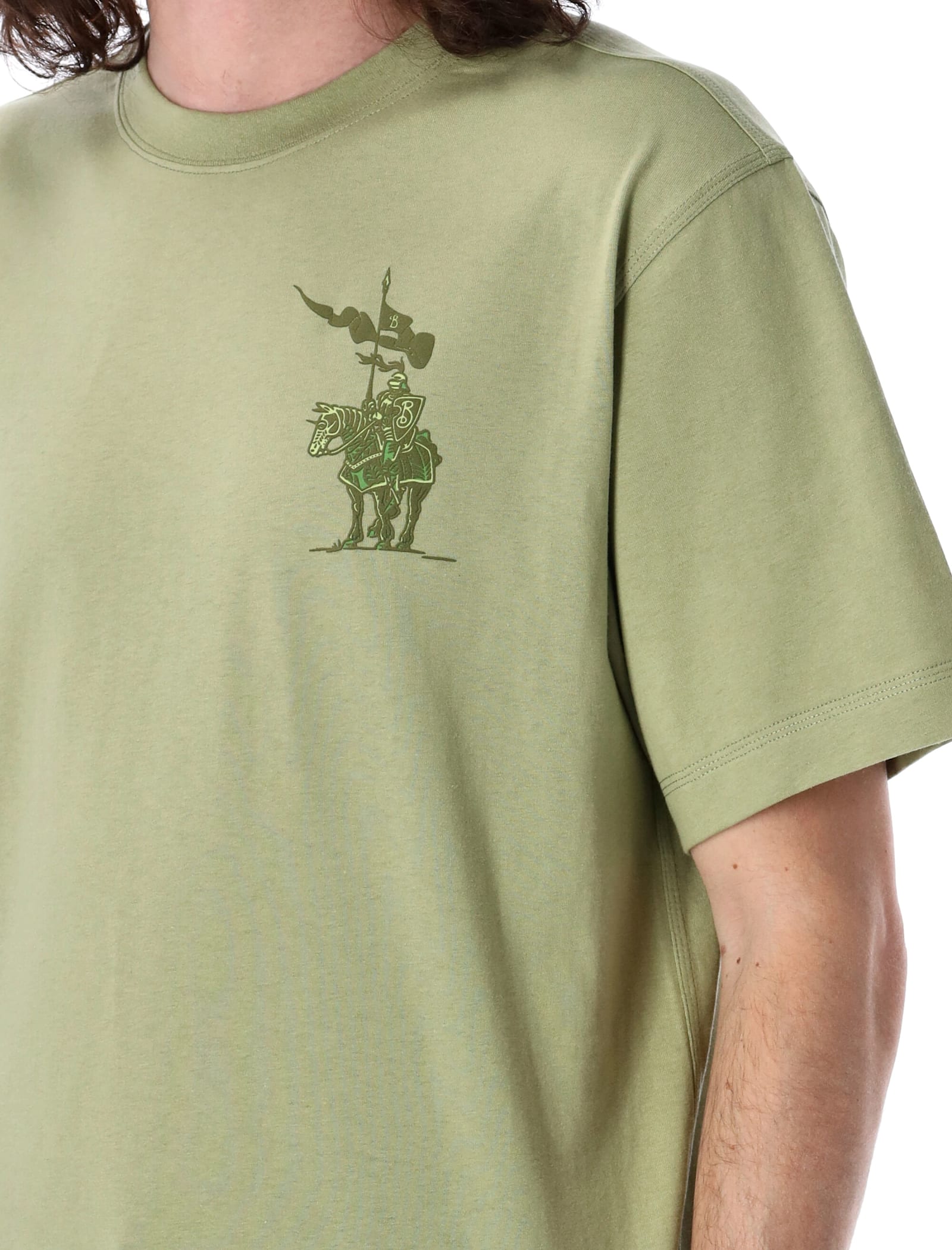 Burberry Graphic Print Cotton Jersey T-shirt In Green