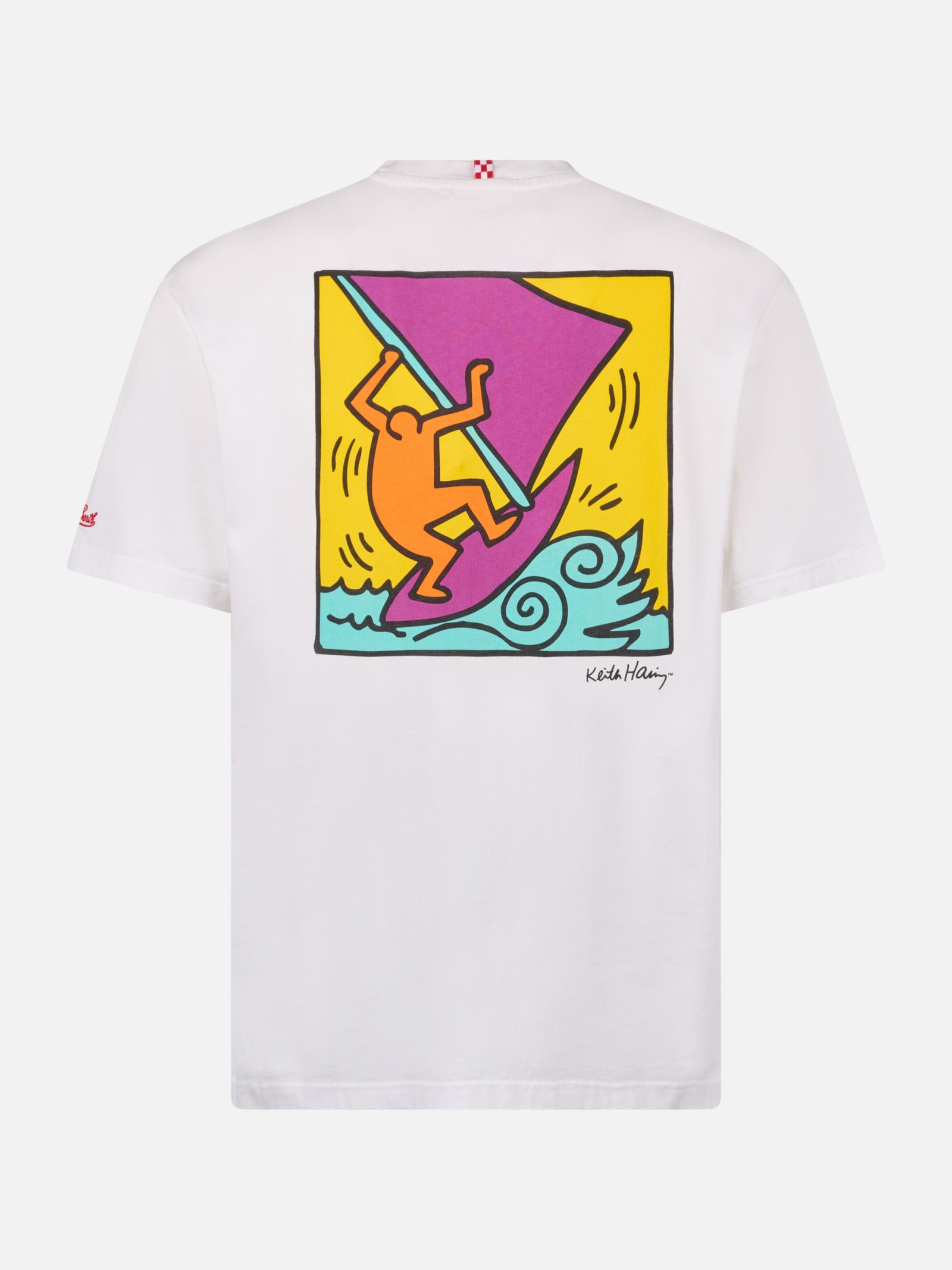 MC2 SAINT BARTH MAN COTTON T-SHIRT WITH KEITH HARING DESIGN FRONT AND BACK PRINT KEITH HARING SPECIAL EDITION