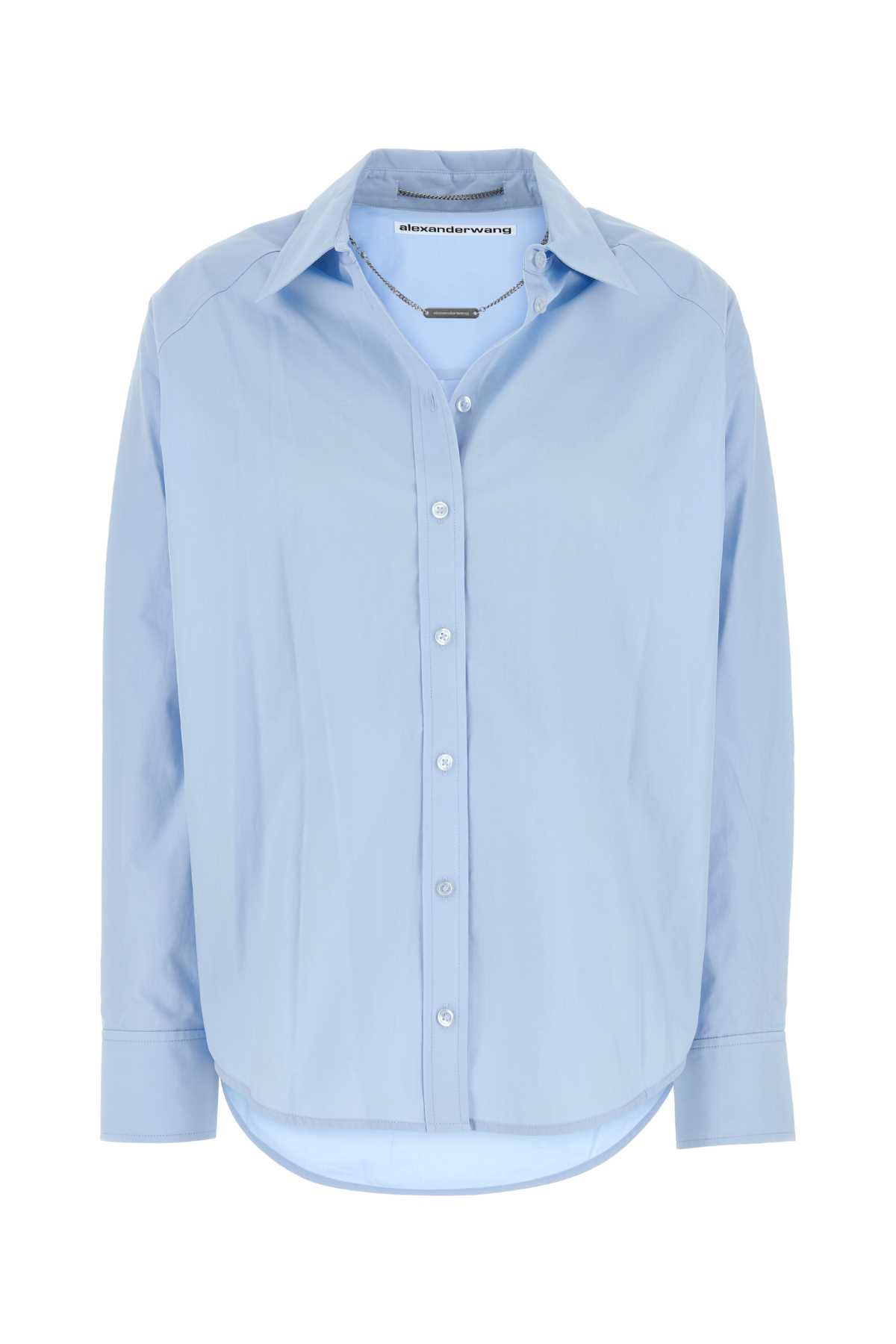 Light Blue Poplin Oversize Shirt