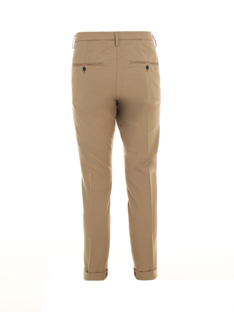 Shop Dondup Gaubert Mid-rise Slim-fit Trousers In Cammello