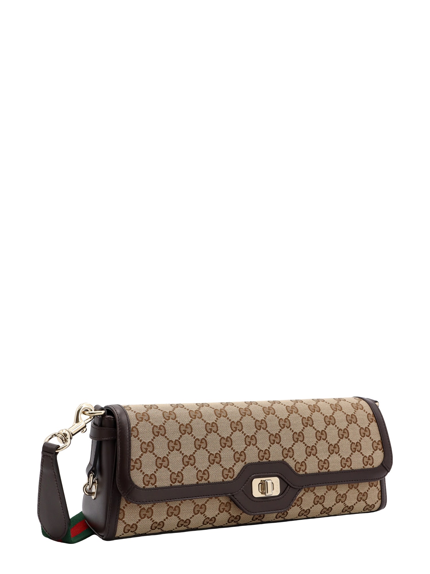 Shop Gucci Luce Shoulder Bag In Brown