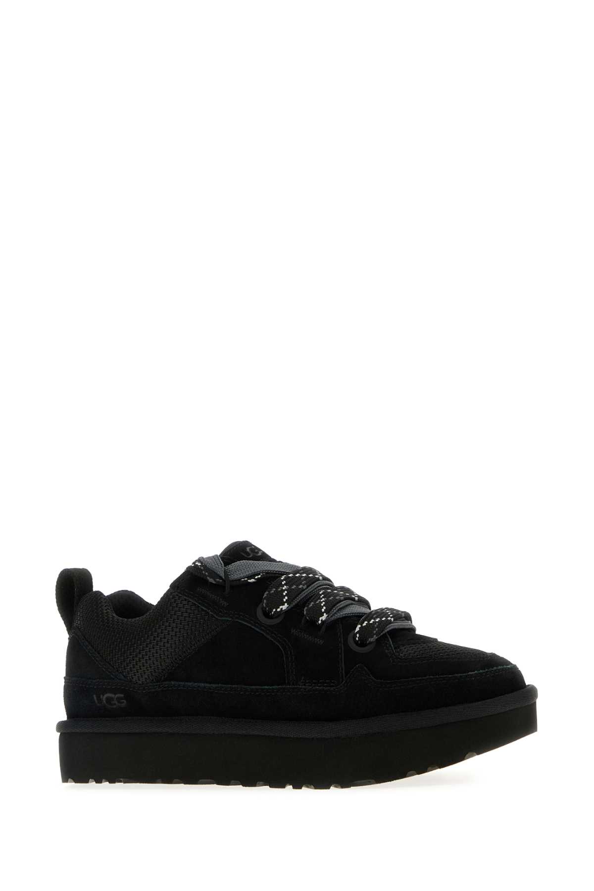 Ugg Black Suede And Mesh Lowmel Sneakers In Black