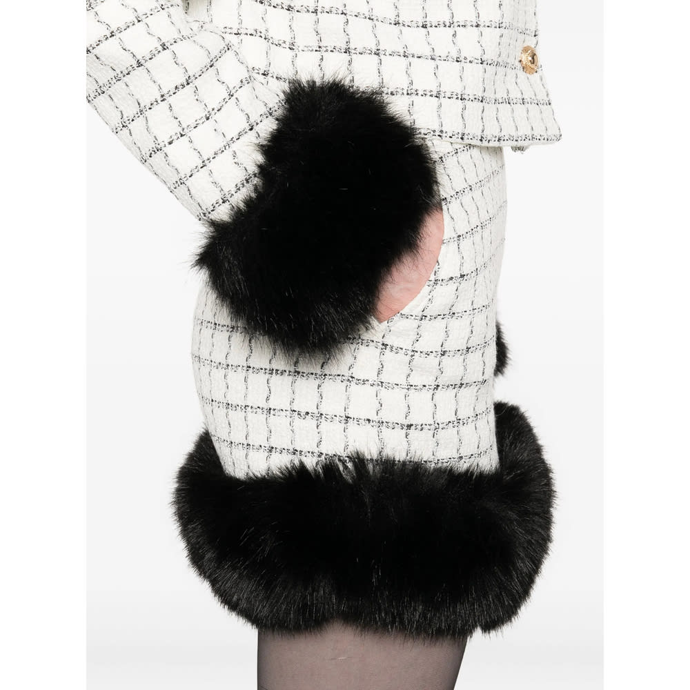 Self-portrait Skirts Neutral, Black In Black