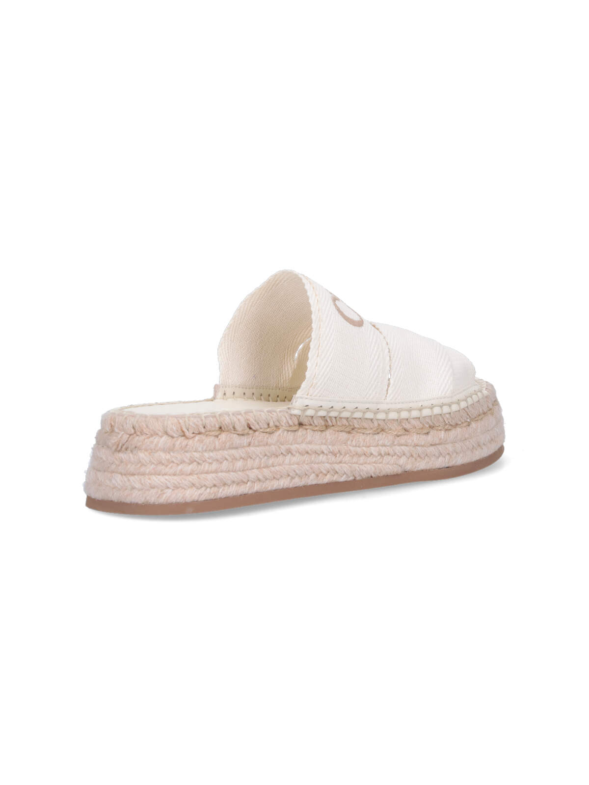 Shop Chloé Mila Espadrilles Sandals In Crema