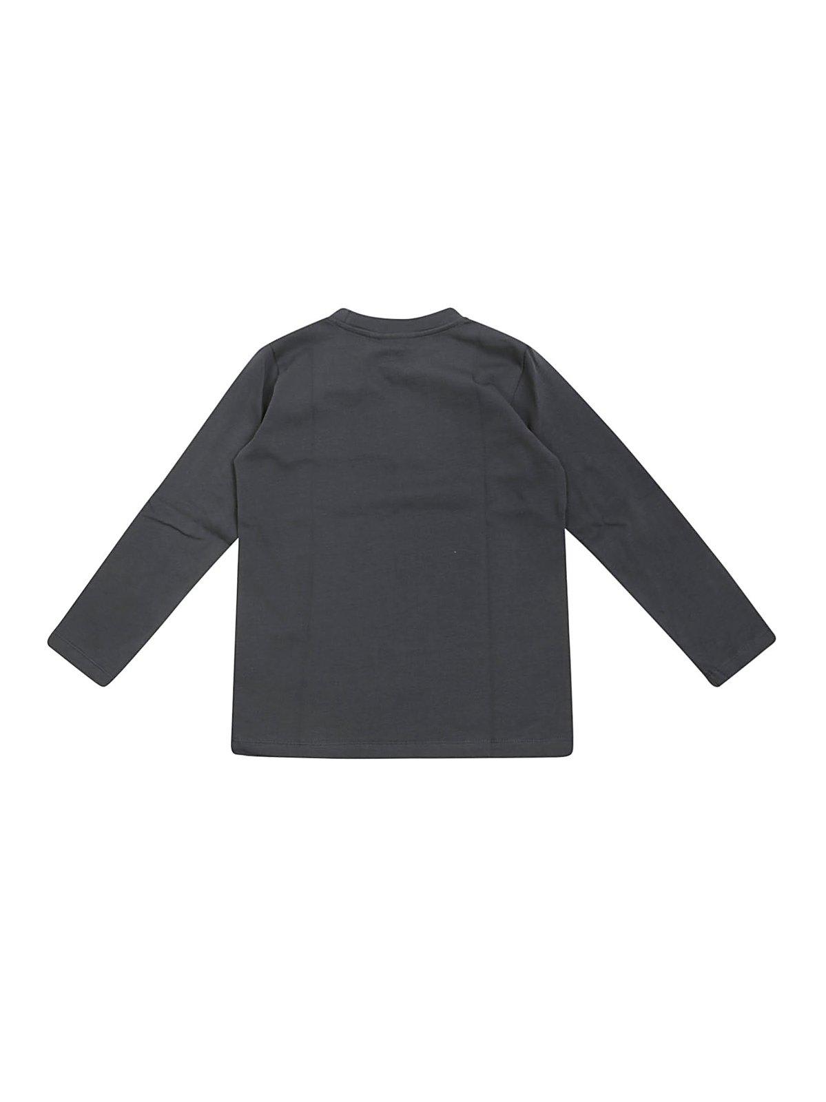 Molo Reif Long-sleeved Crewneck T-shirt In Verde