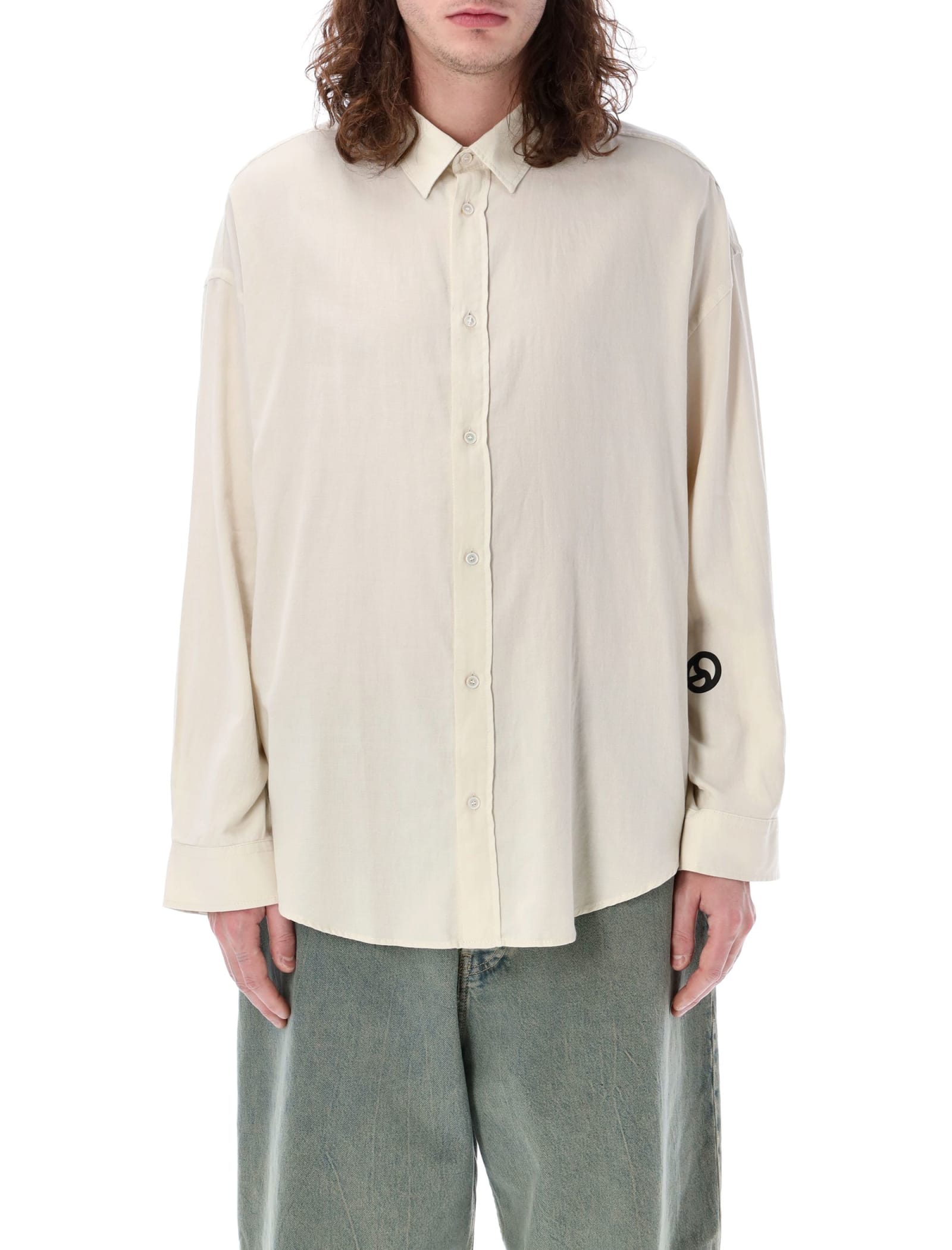 Shop Acne Studios Over Casual Shirt In White
