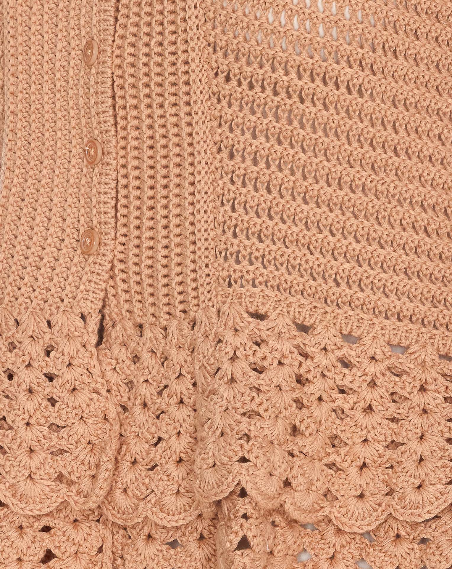 Chloé Crochet-knit Ruffled Cardigan