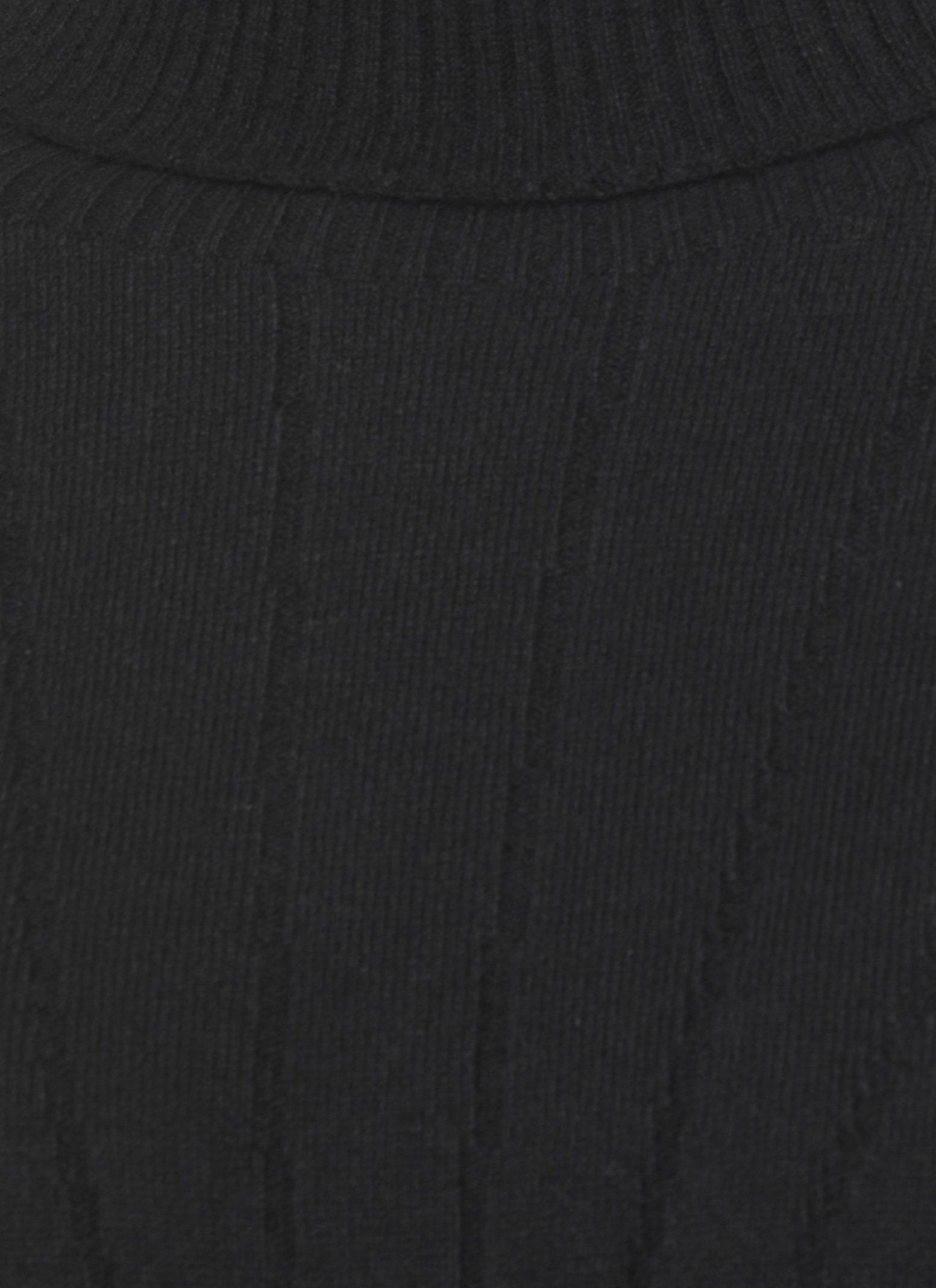 D Exterior High-neck Long-sleeves Sweater In Black