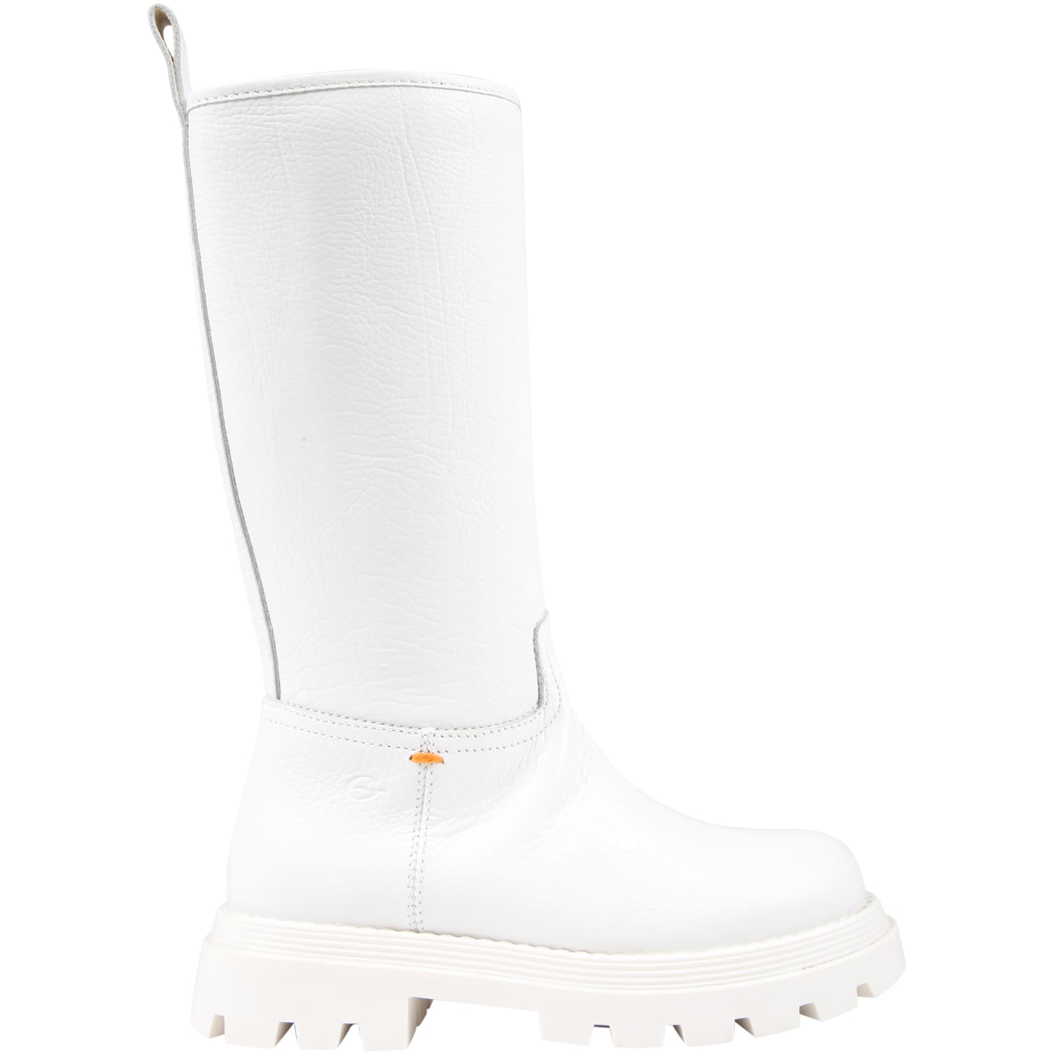 Gallucci White Boots For Girl With Logo