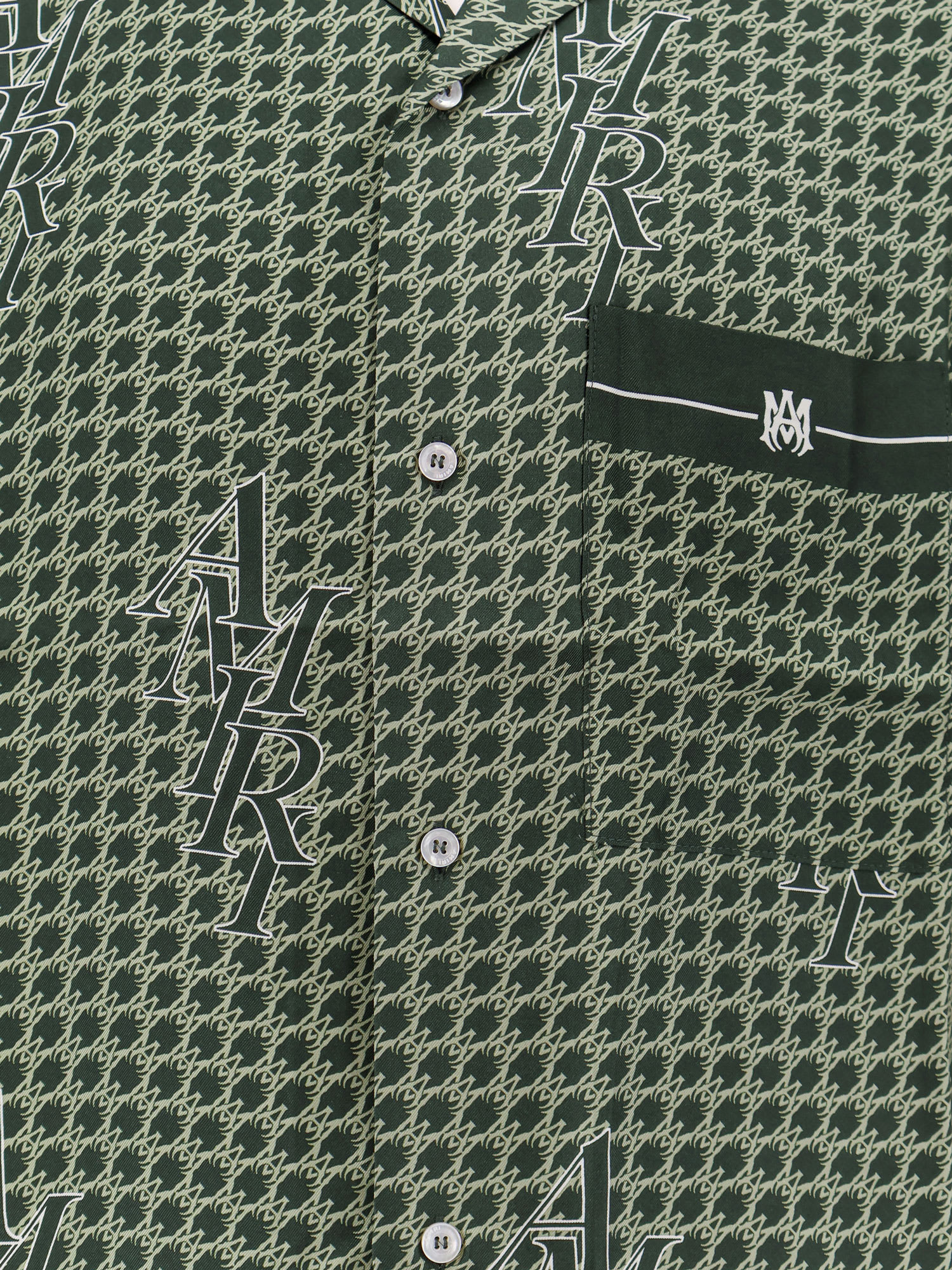 Shop Amiri Houndstooth Shirt In Green