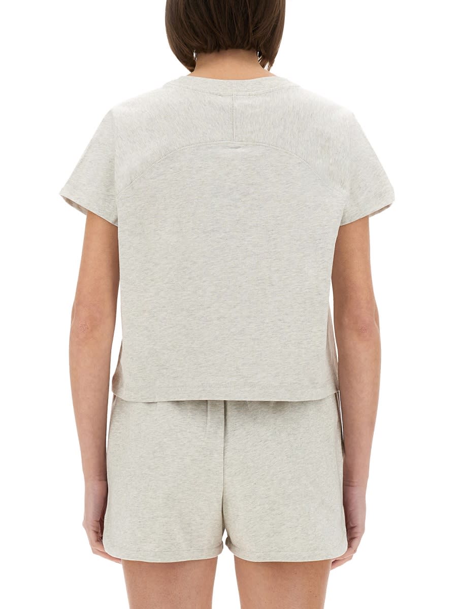 Shop Asics Cloud T-shirt In Grey