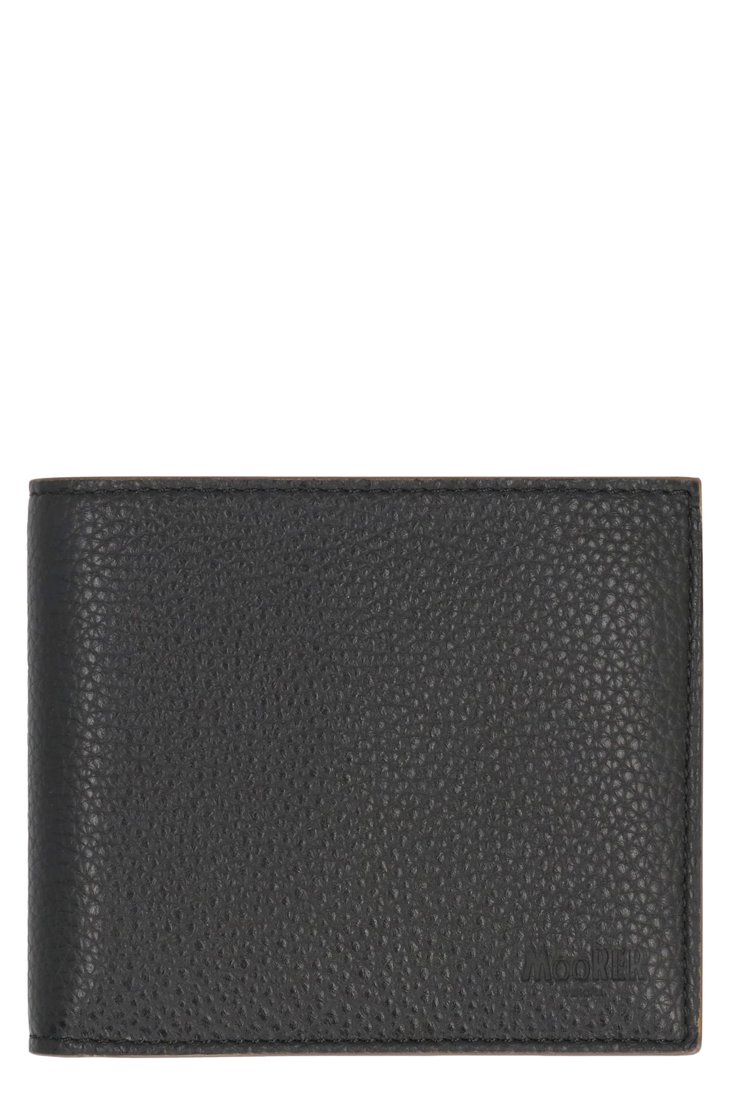 Moorer Grained-leather Wallet In Black