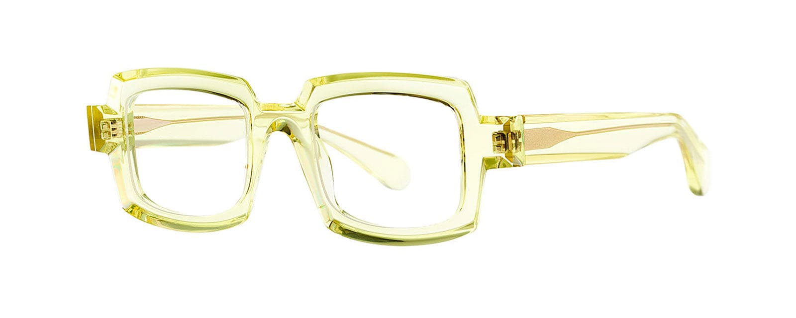 Shop Theo Eyewear Mille+82 16 Glasses In Transparent Yellow