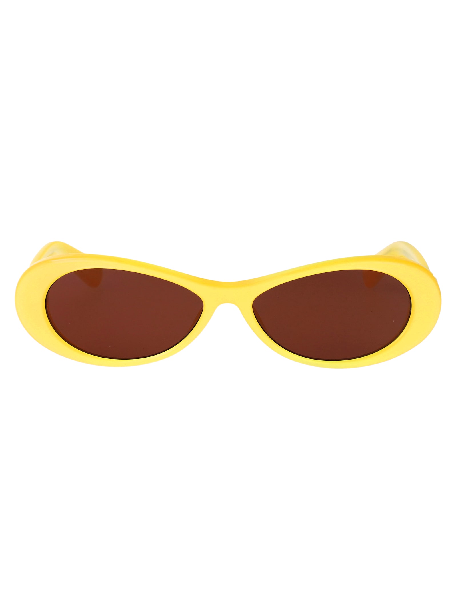 Jacquemus Oval-frame Sunglasses In Yellow