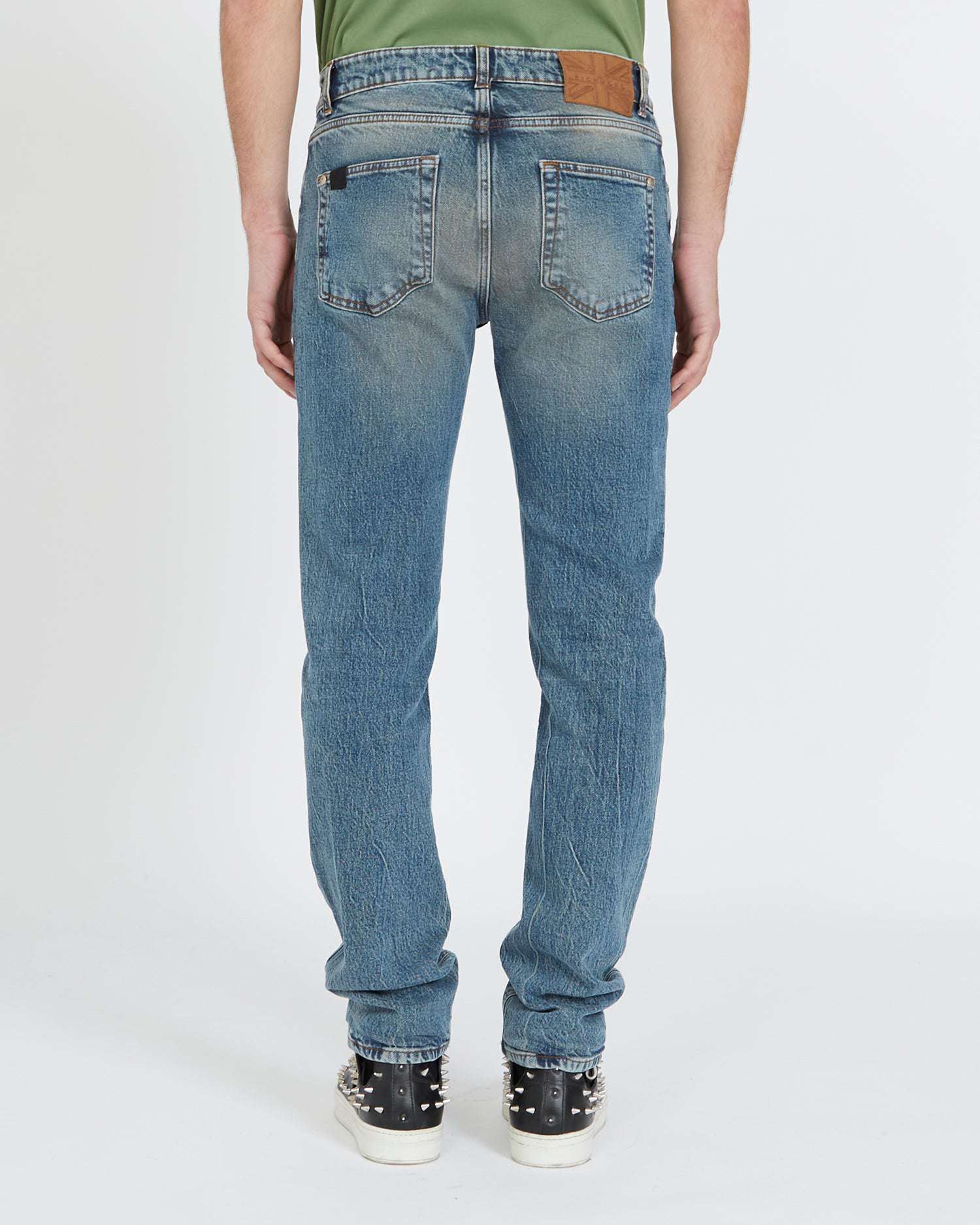 Shop John Richmond Slim Jeans In Blu