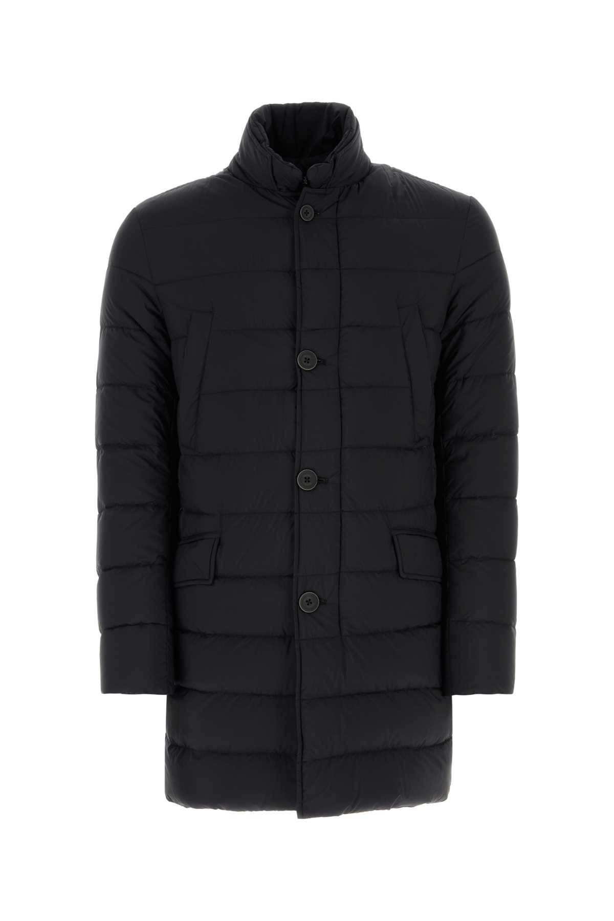 Shop Herno Black Nylon Padded Jacket In Nero