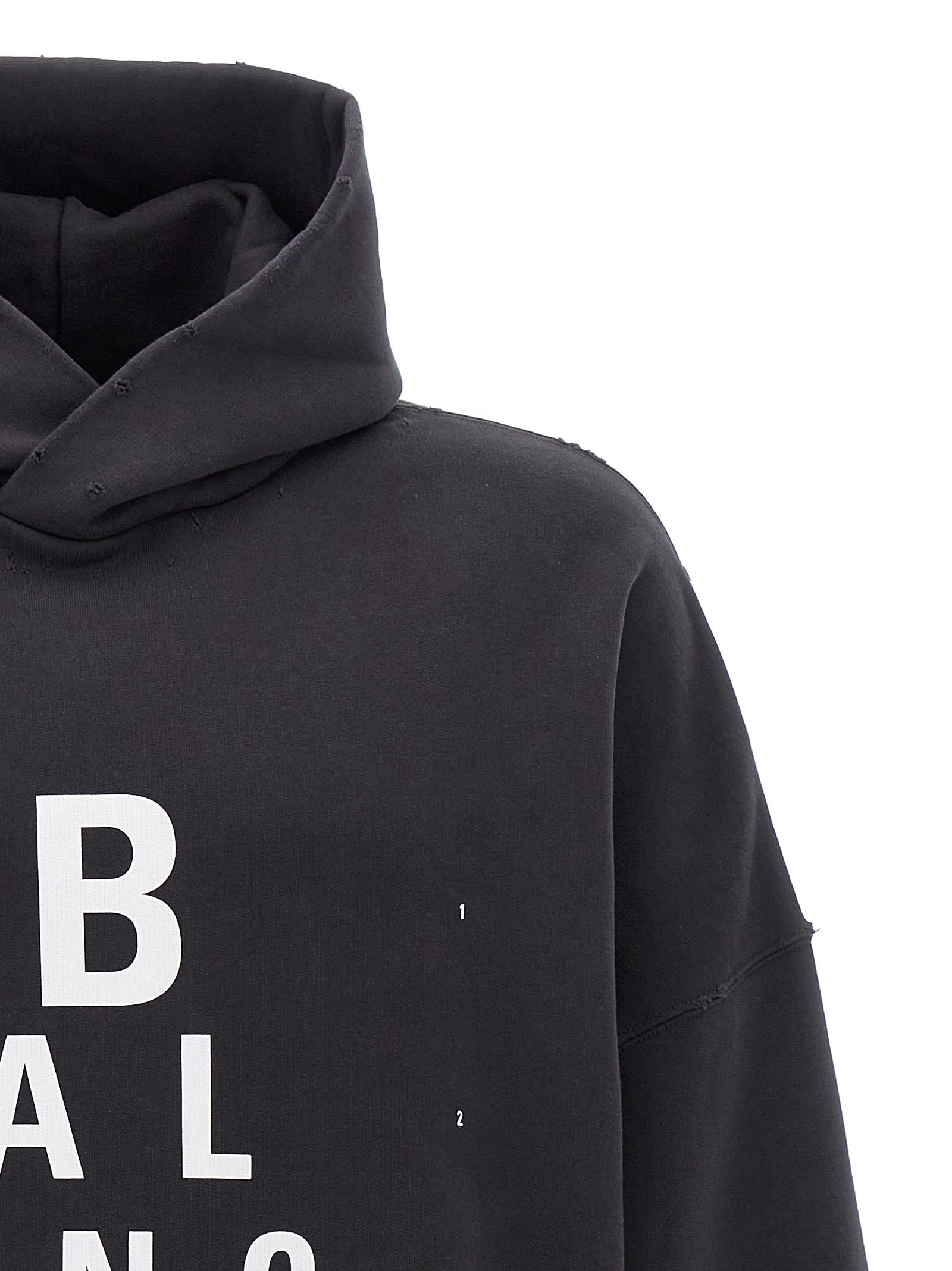 Balenciaga Optical Hoodie In White/black