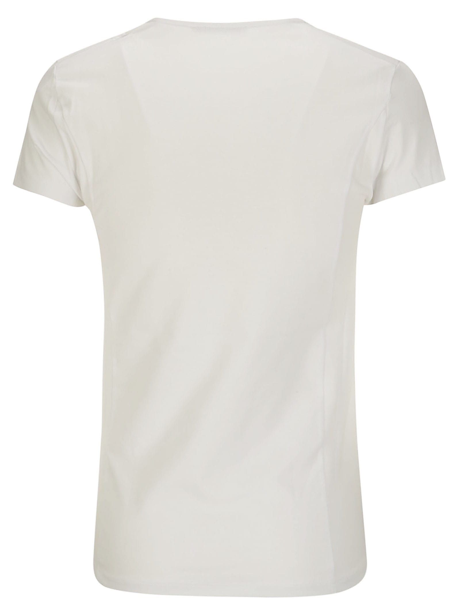 Shop Stefano Mortari M/s Crew Neck T-shirt In White