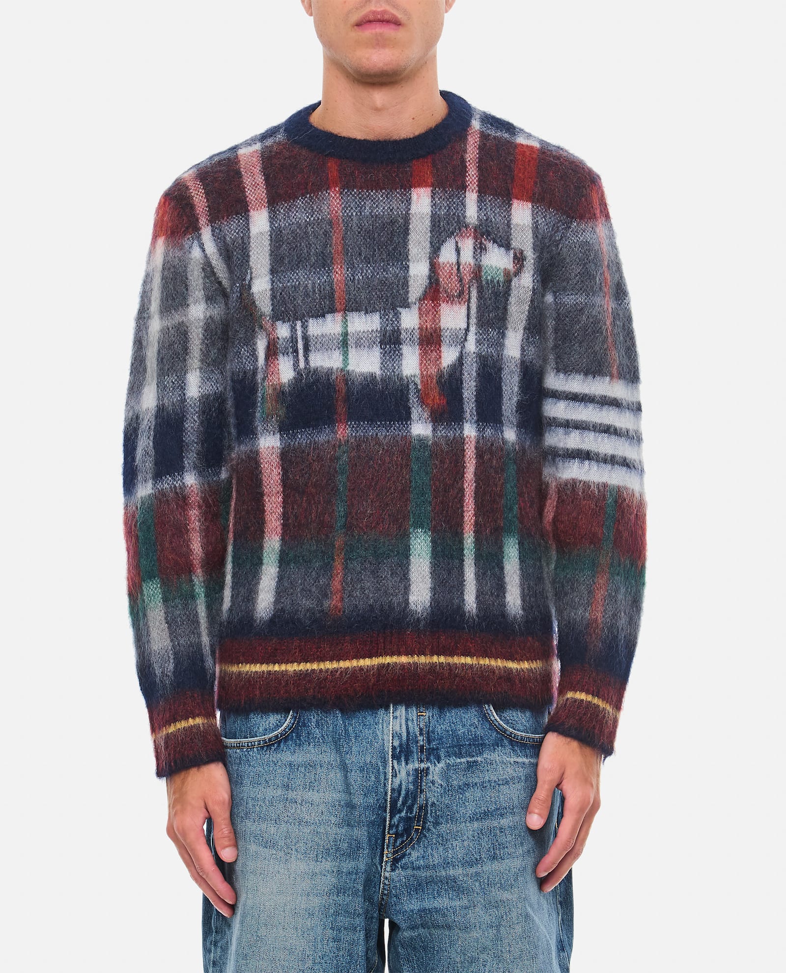 Shop Thom Browne Hector V Neck Cardigan In Multicolour