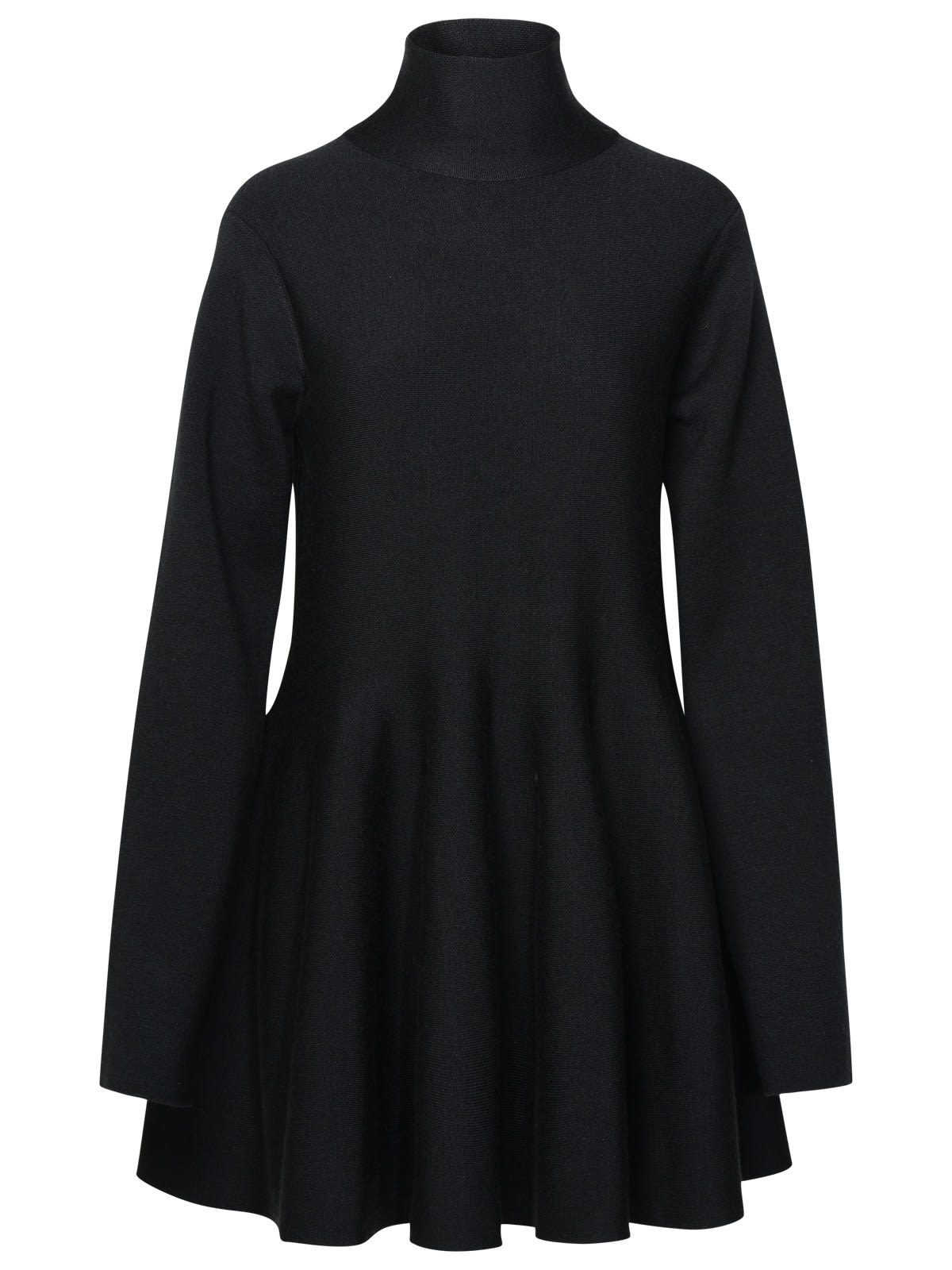 Shop Khaite Black Wool Blend Dress