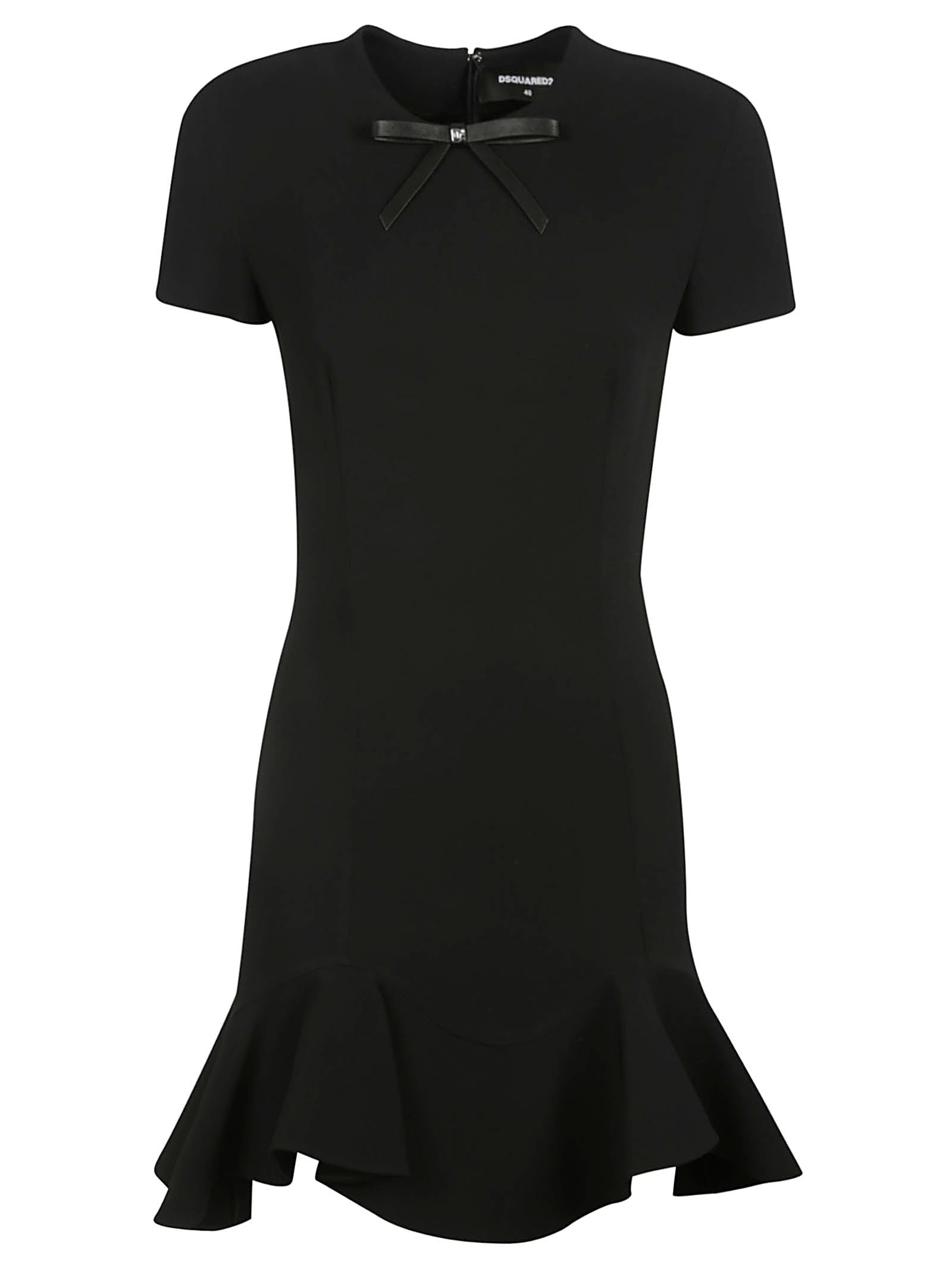 Dsquared2 Bow Detail Rear Zipped Dress
