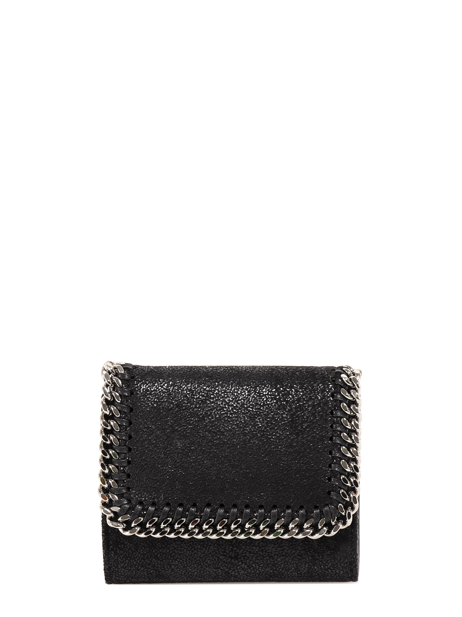 Shop Stella Mccartney Falabella Wallet In Nero