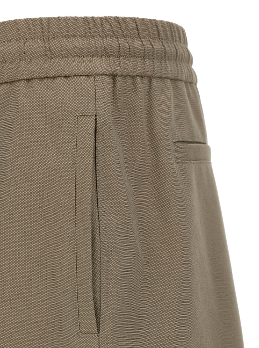 Shop Alexander Mcqueen Beige Cargo Pants With Elastic Waistband In Cotton Man