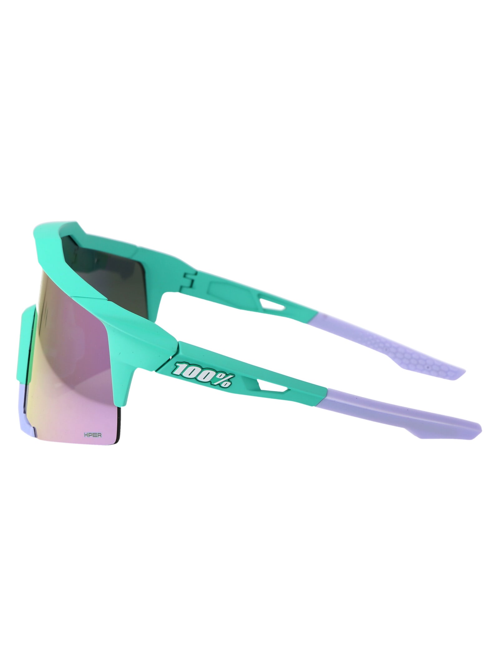 Shop 100% Speedcraft Sunglasses In Soft Tact Mint Hiper Lavender Mirror Lens