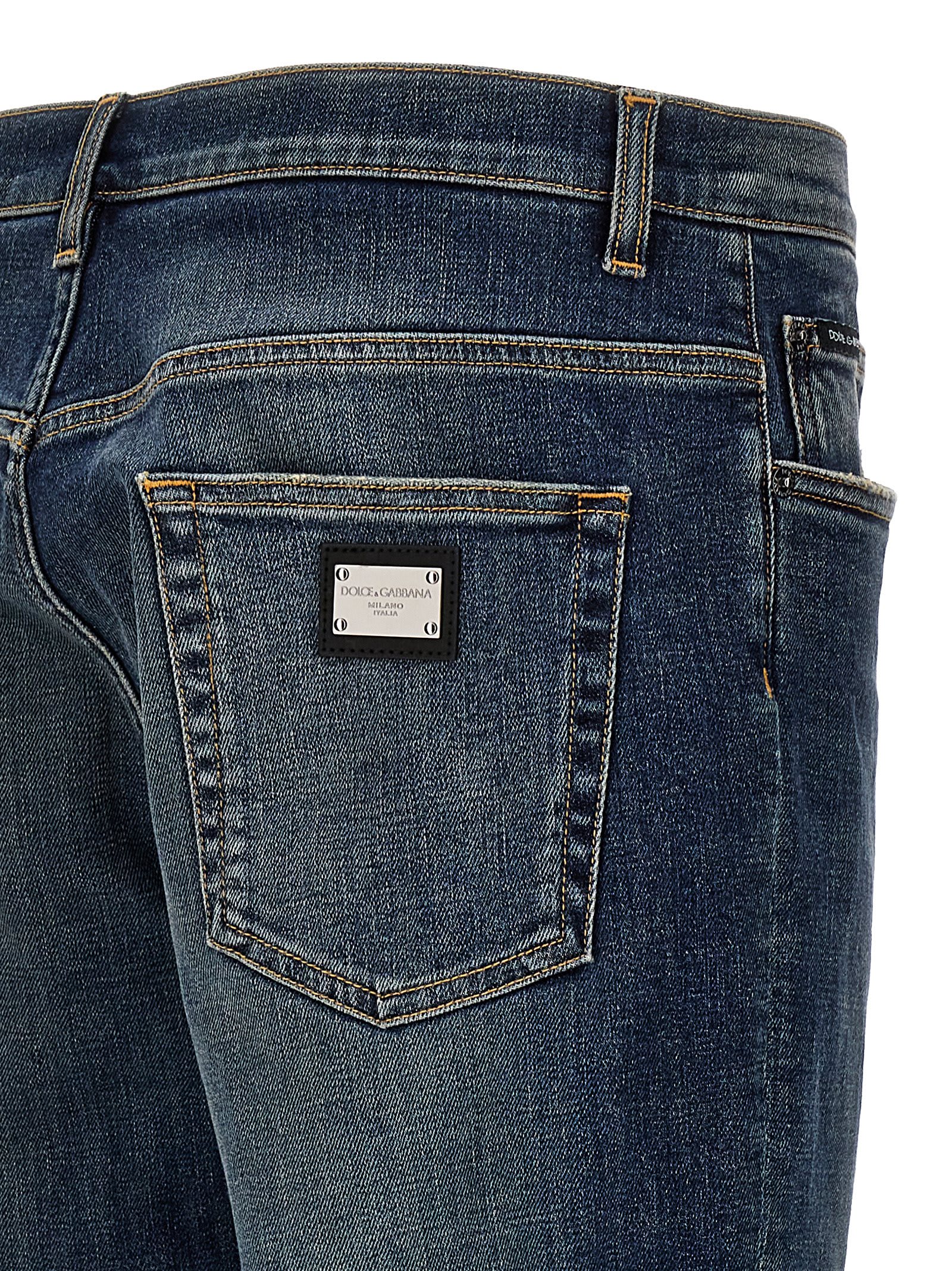 Shop Dolce & Gabbana Dg Essential Jeans In Blue