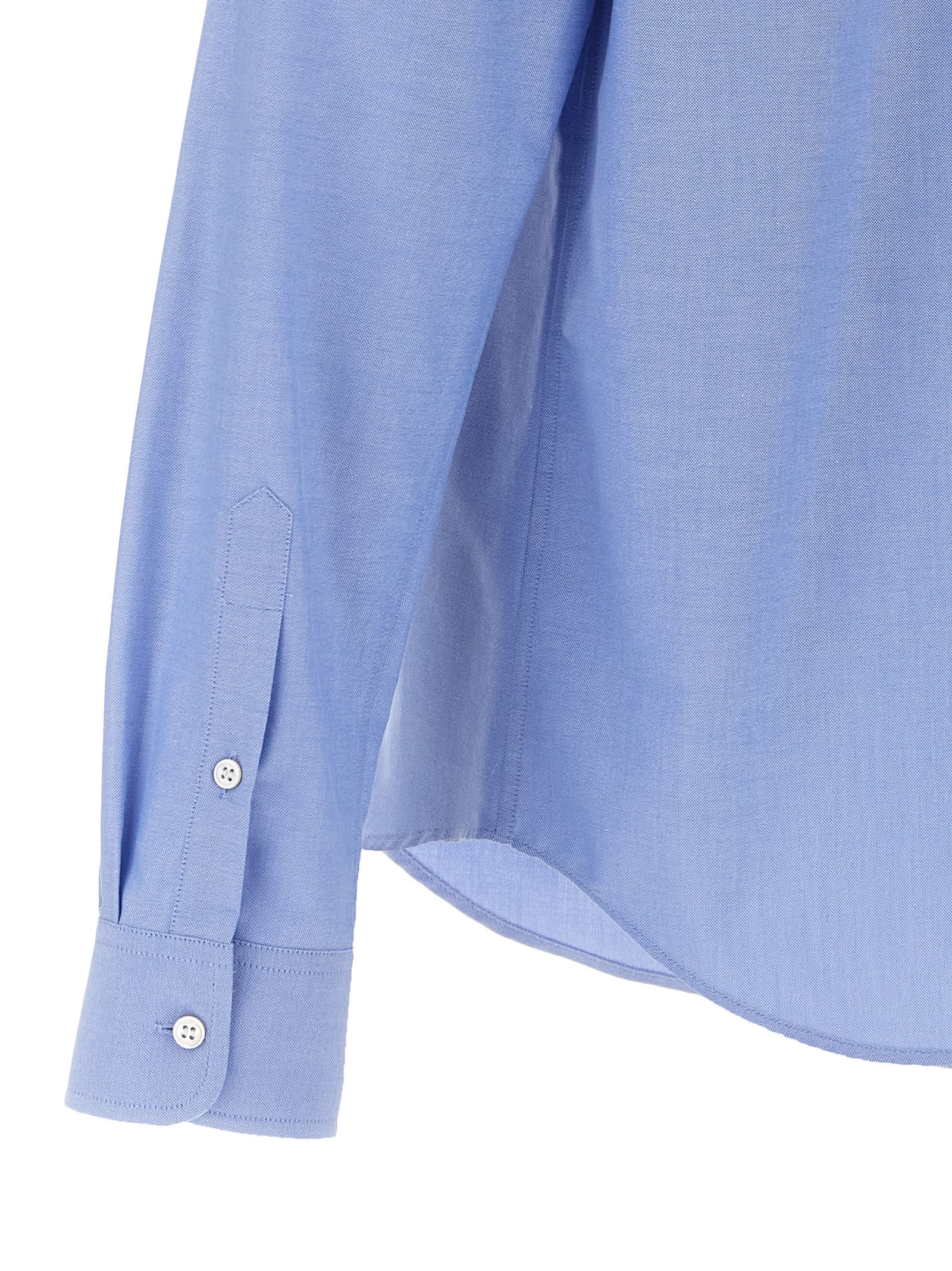 Valentino Camicia Maniche Lunghe Vlogo Signature Shirts Light Blue In Light Blue