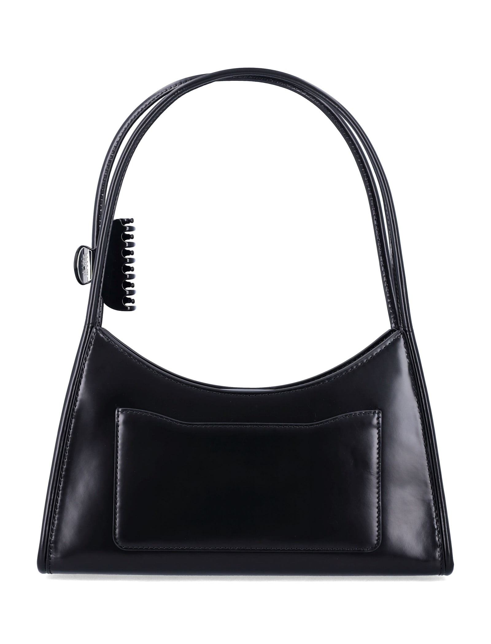 Marc Jacobs Glam Claw Clip Leather Shoulder Bag In Pink