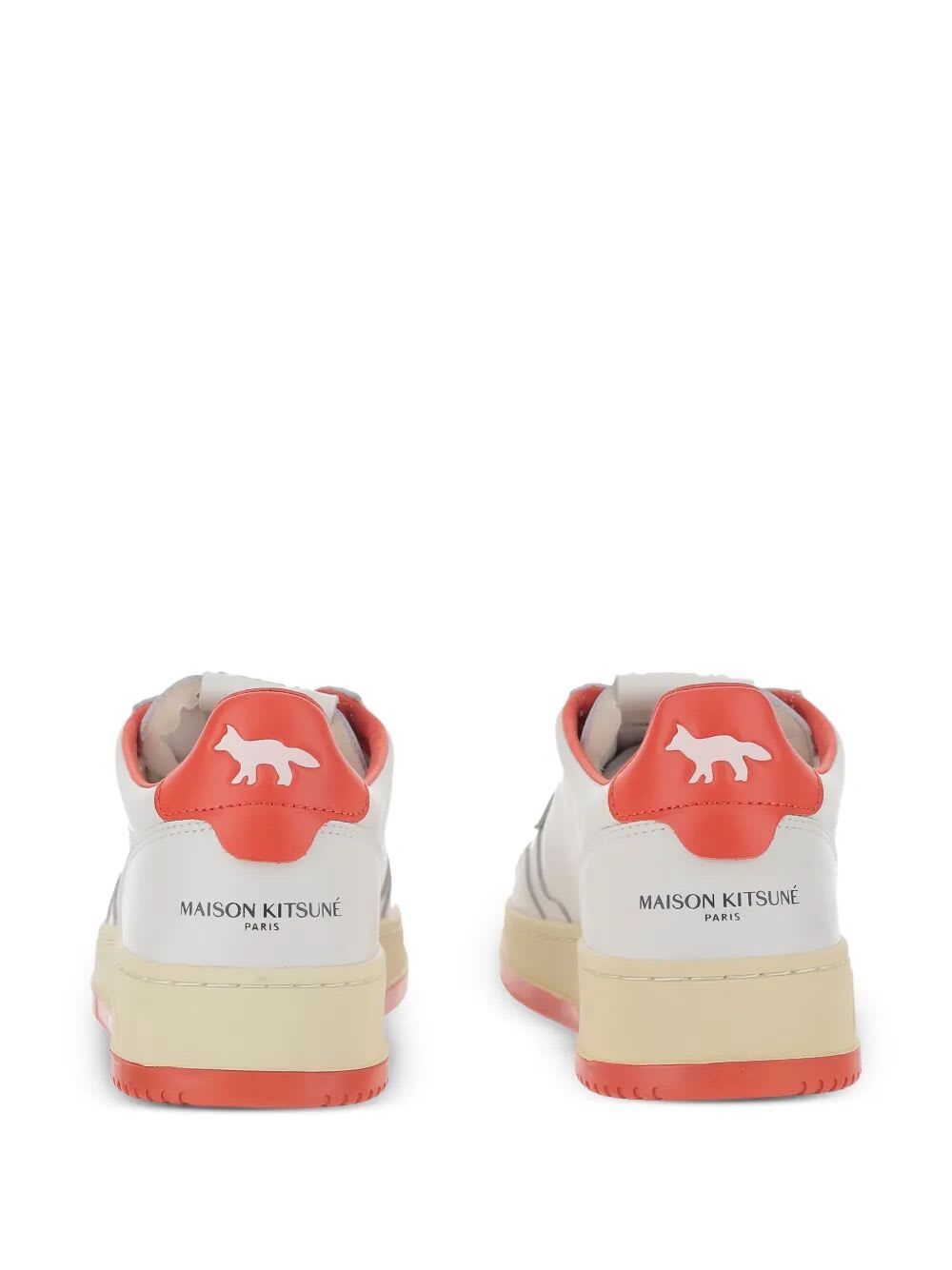 Autry X Maison Kitsune Medalist Low Top Sneakers In White