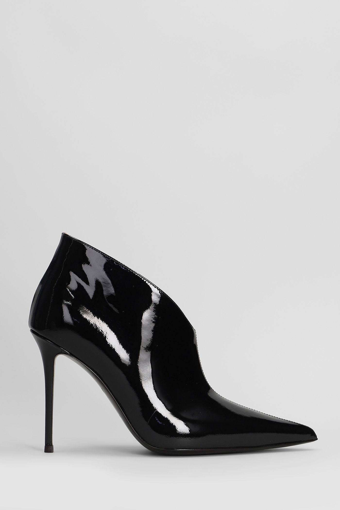 Giuseppe Zanotti Raquel 105 High Heels Ankle Boots In Black Patent Leather In Black