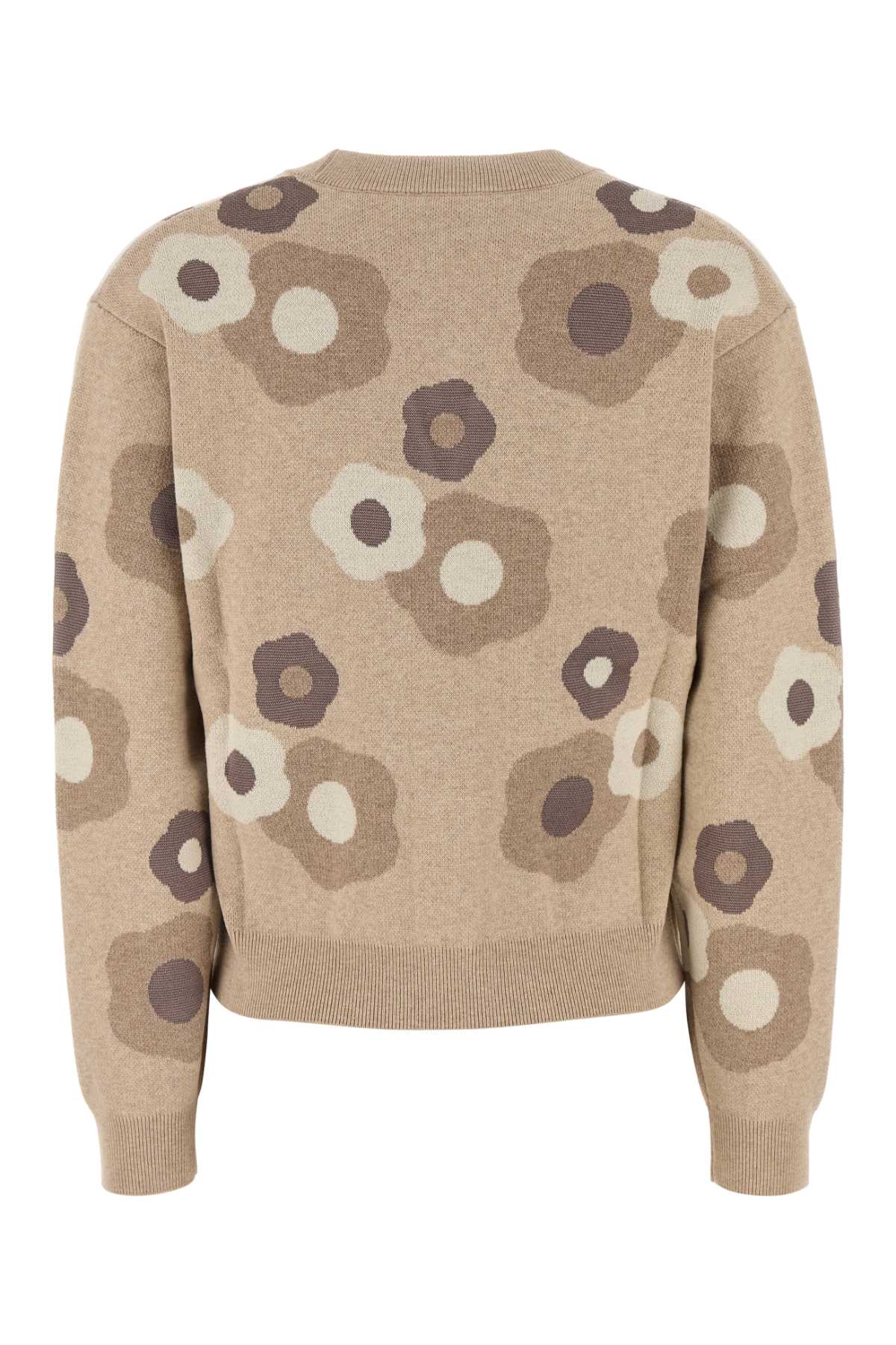 Kenzo Floral-print Button Cardigan In Nude