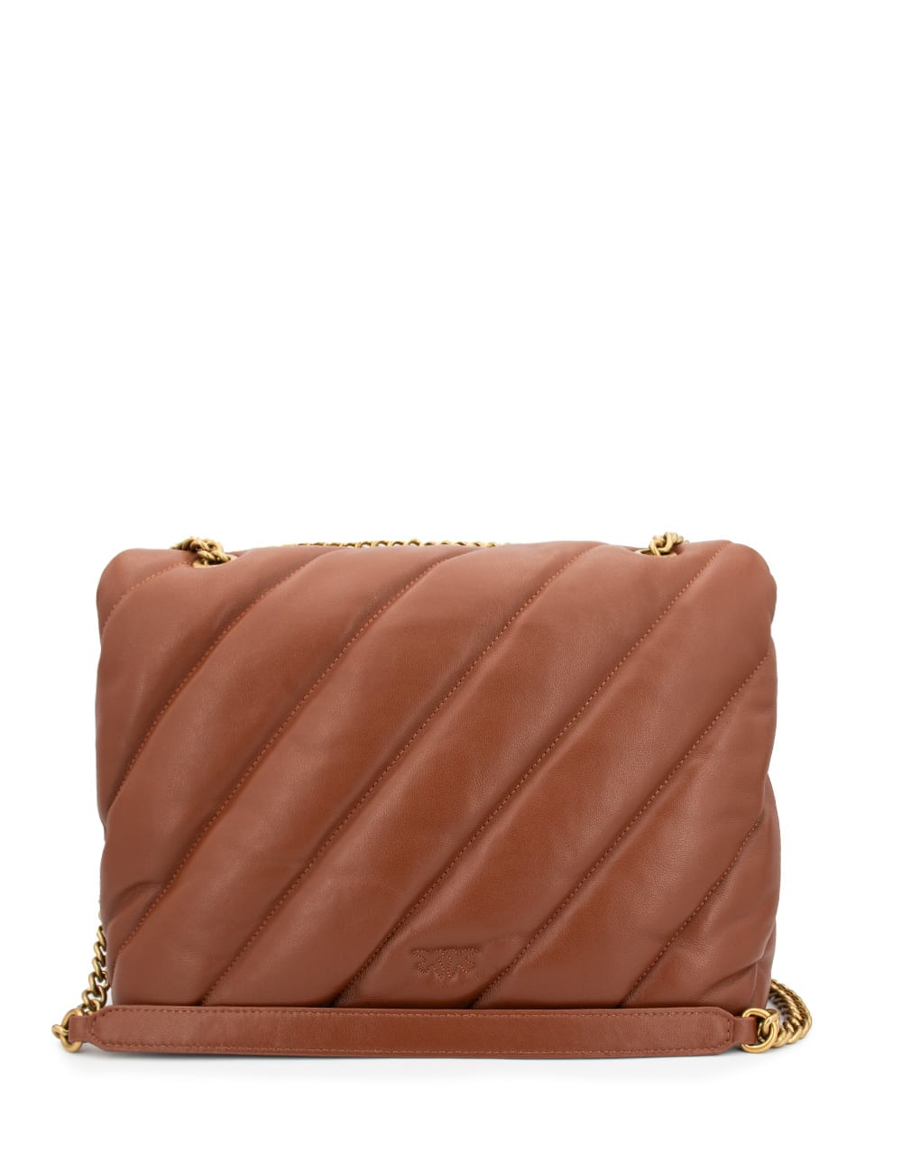 Pinko Love Classic Puffer Shoulder Bag In Gold
