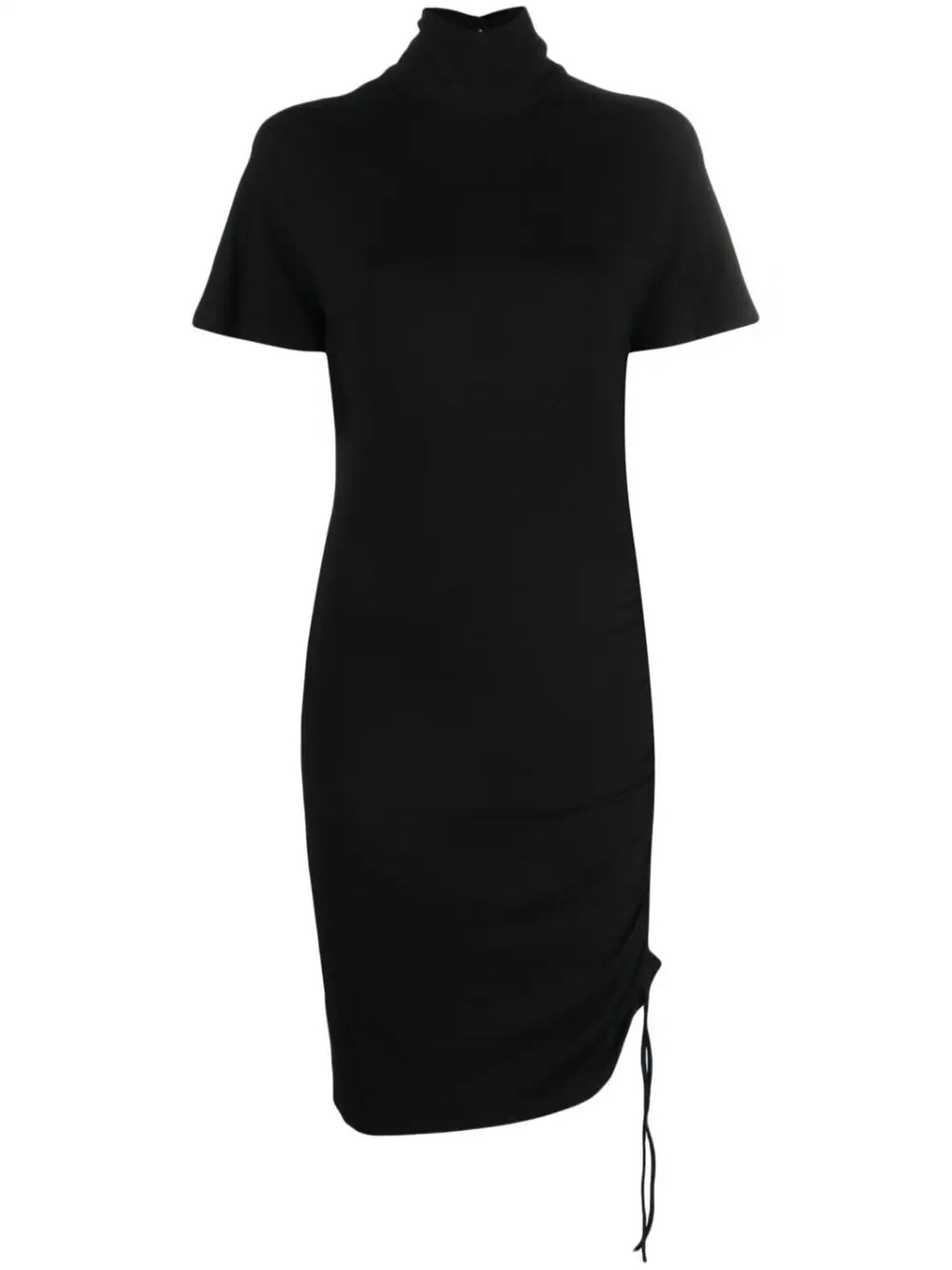 Shop Marant Etoile Black Lya Draped-design Dress In Bk Black