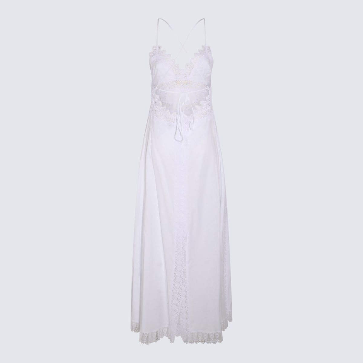 Shop Charo Ruiz White Cotton Blend Dress