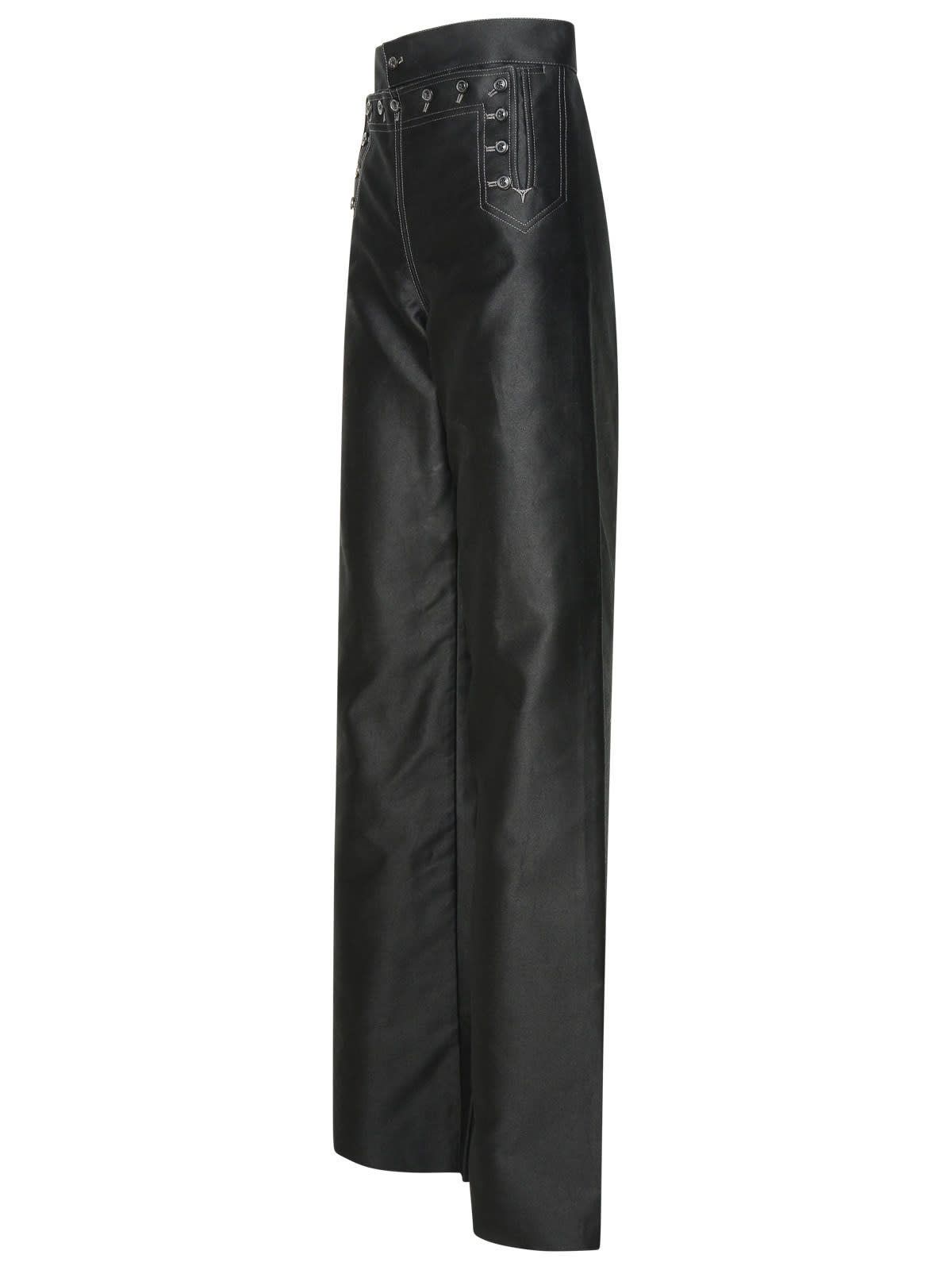 Shop Maison Margiela Black Cotton Trousers