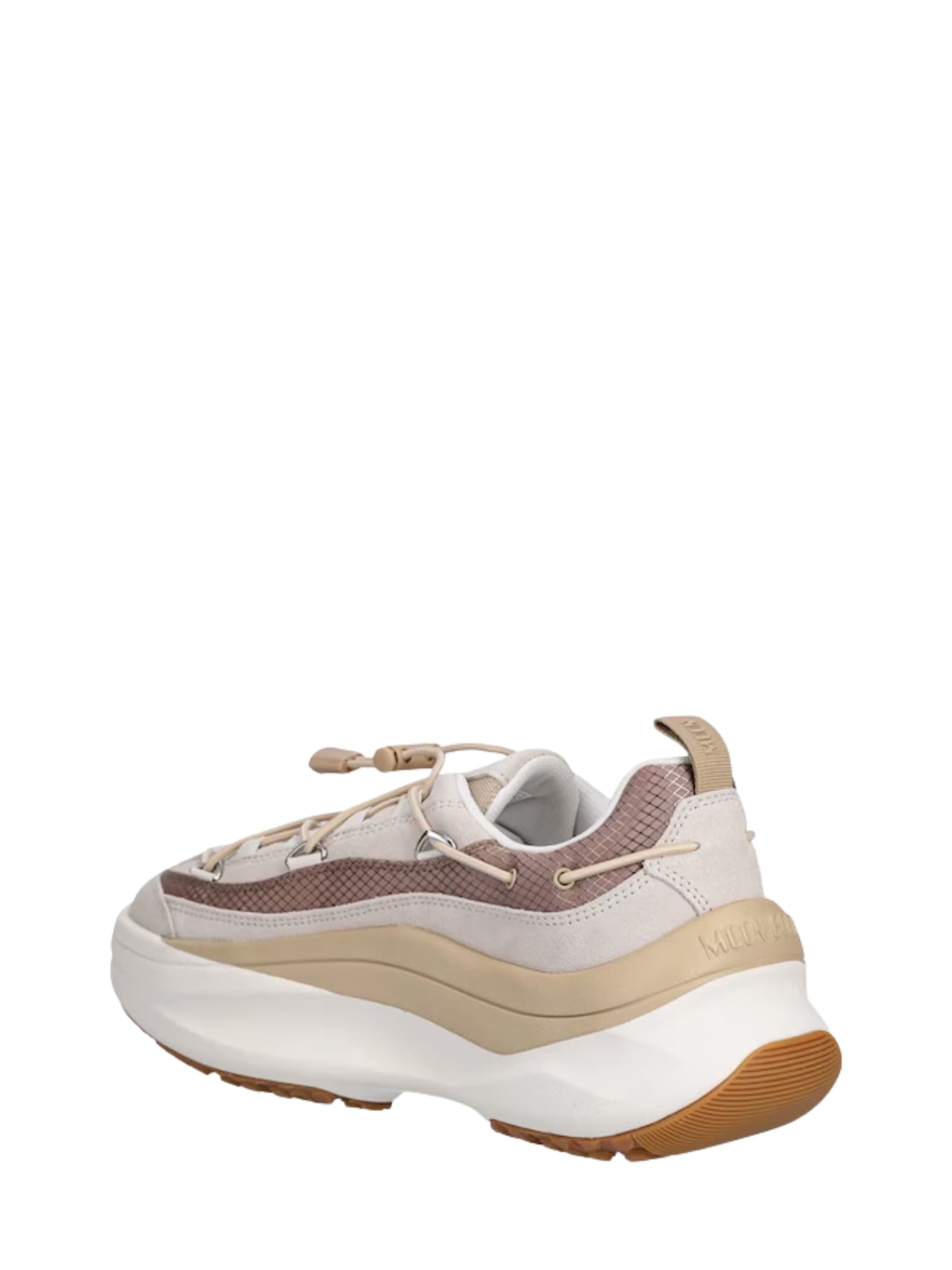 Moon Boot Logo Sneakers With Platform Sole And Pull-tab In Sand