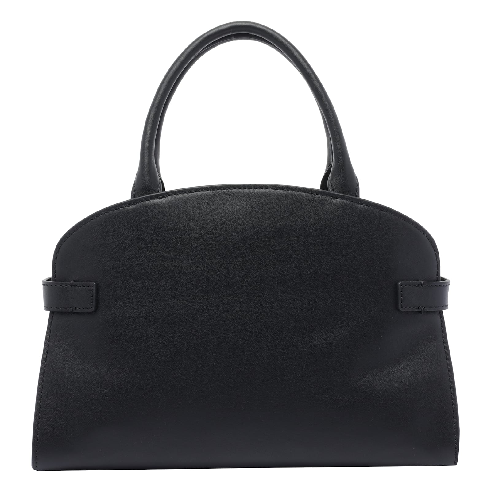 Coccinelle Medium Sabine Belted Cowhide Tote Bag In Black