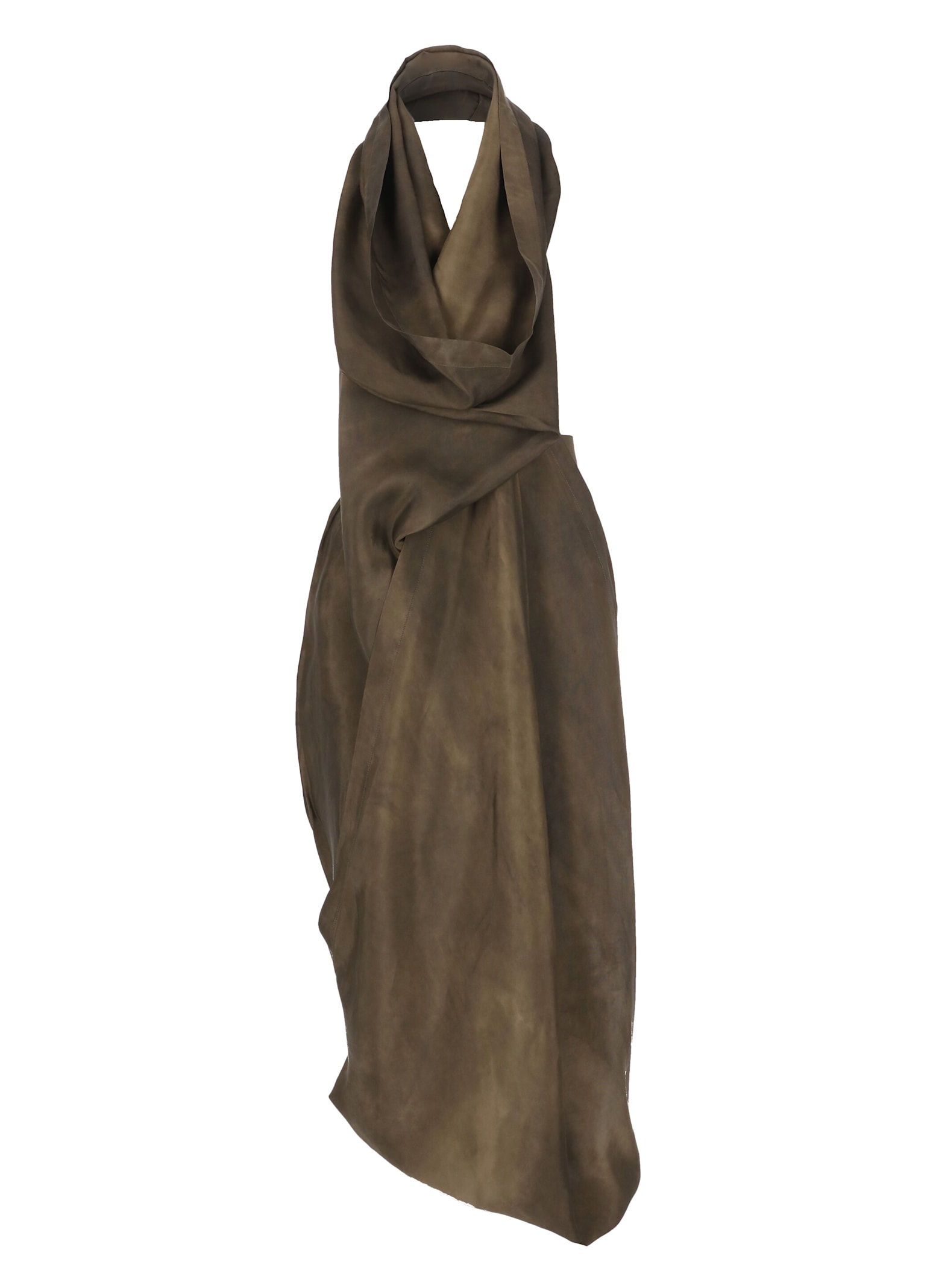 Shop Uma Wang Amone Dress In Brown