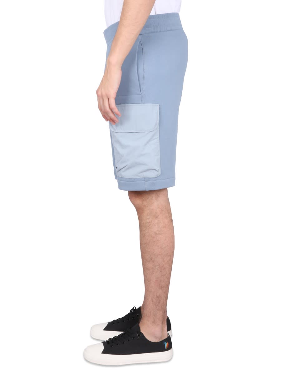 Ps By Paul Smith Ps Paul Smith Cotton Bermuda Shorts In Azure