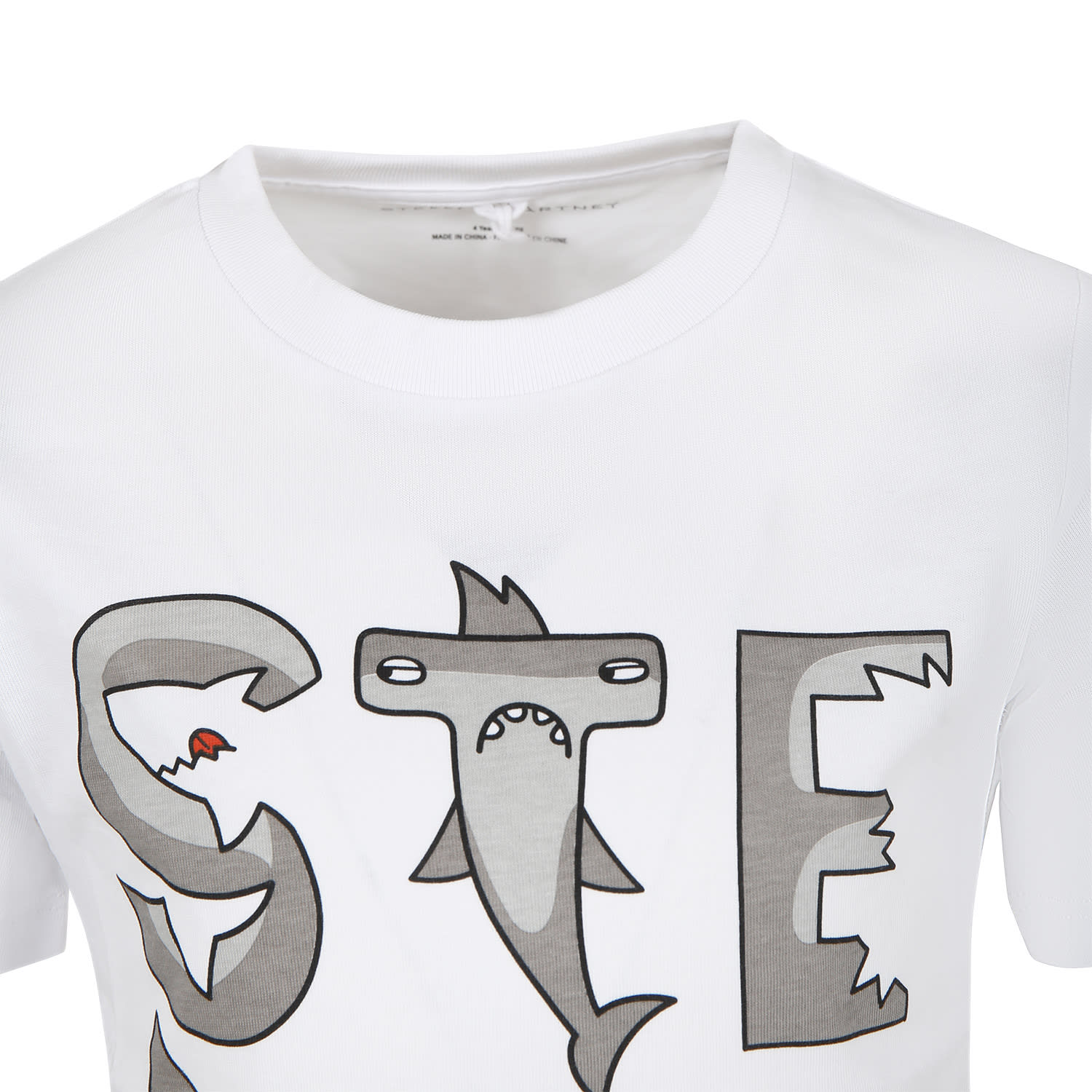 Shop Stella Mccartney White T-shirt For Boy With Print In Avorio