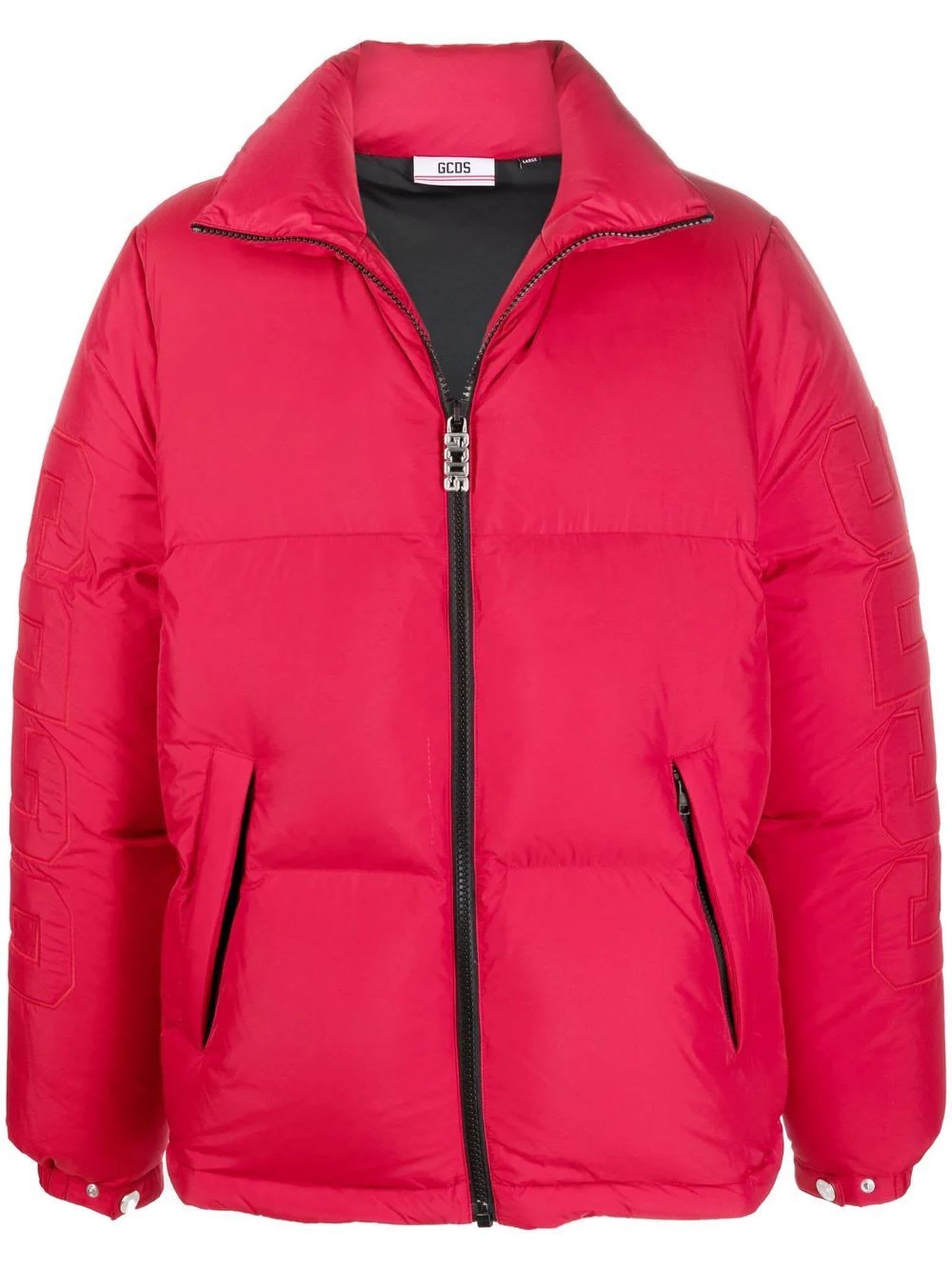 GCDS Red Feather Down Jacket