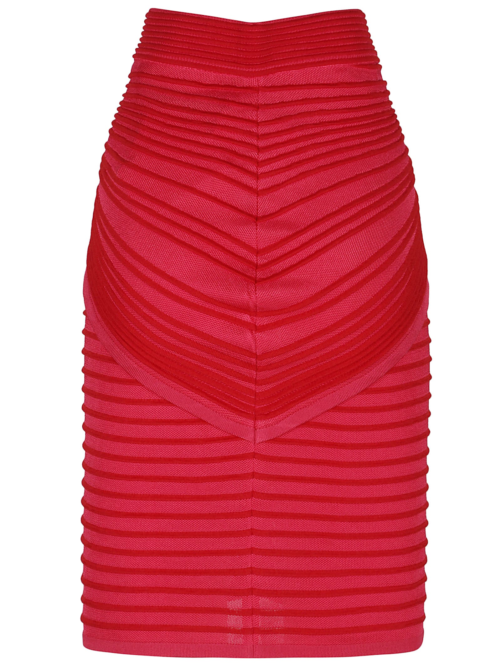 Flechage Knit Knee Lenght Skirt