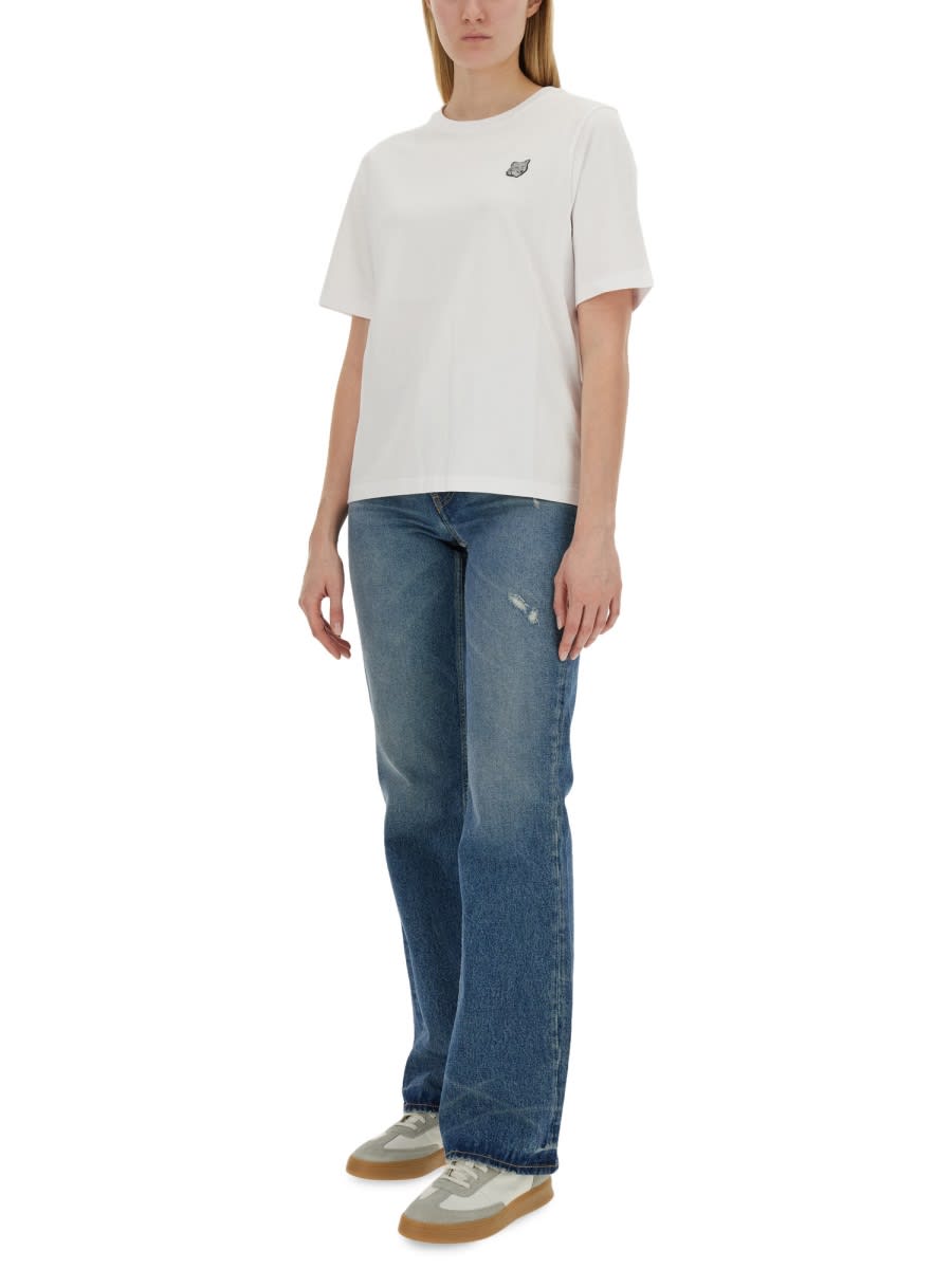 MAISON KITSUNÉ T-SHIRT WITH FOX PATCH