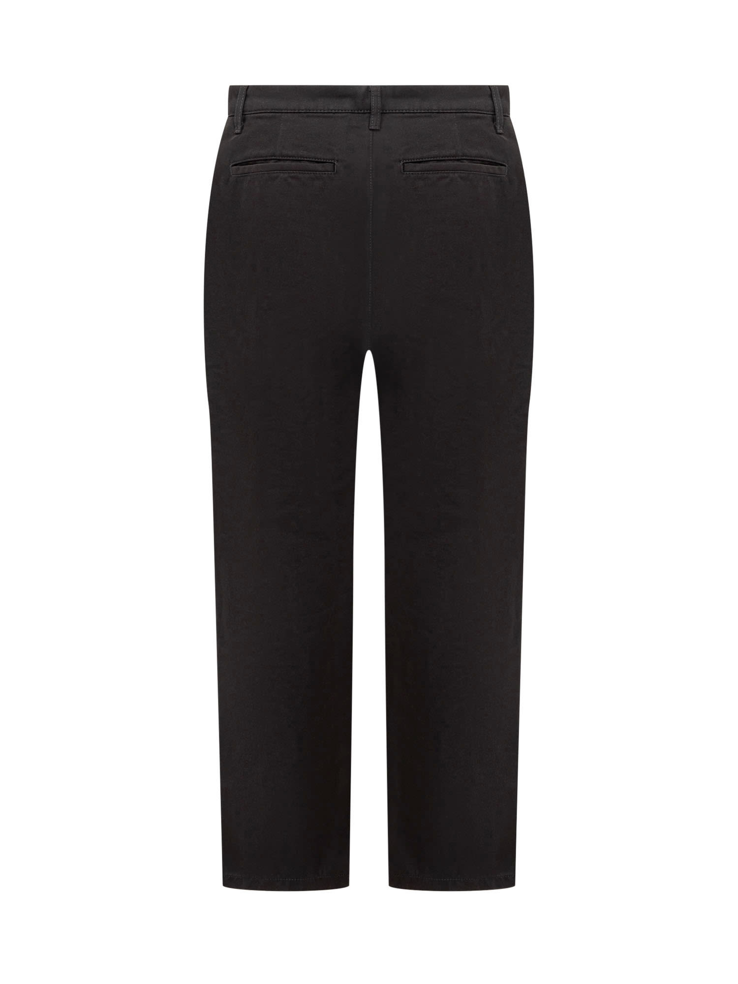 Shop Palm Angels Chino Pants In Nero E Bianco